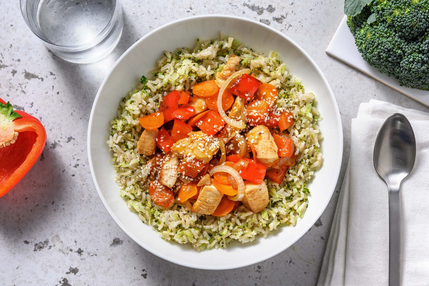 Zoetzure kip met mangoketchup