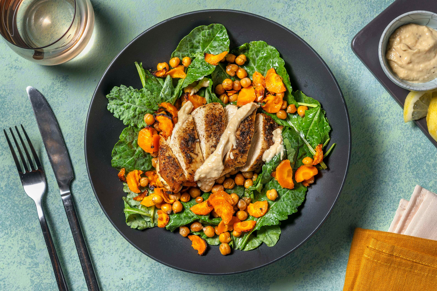 Poulet au dukka faible en calories