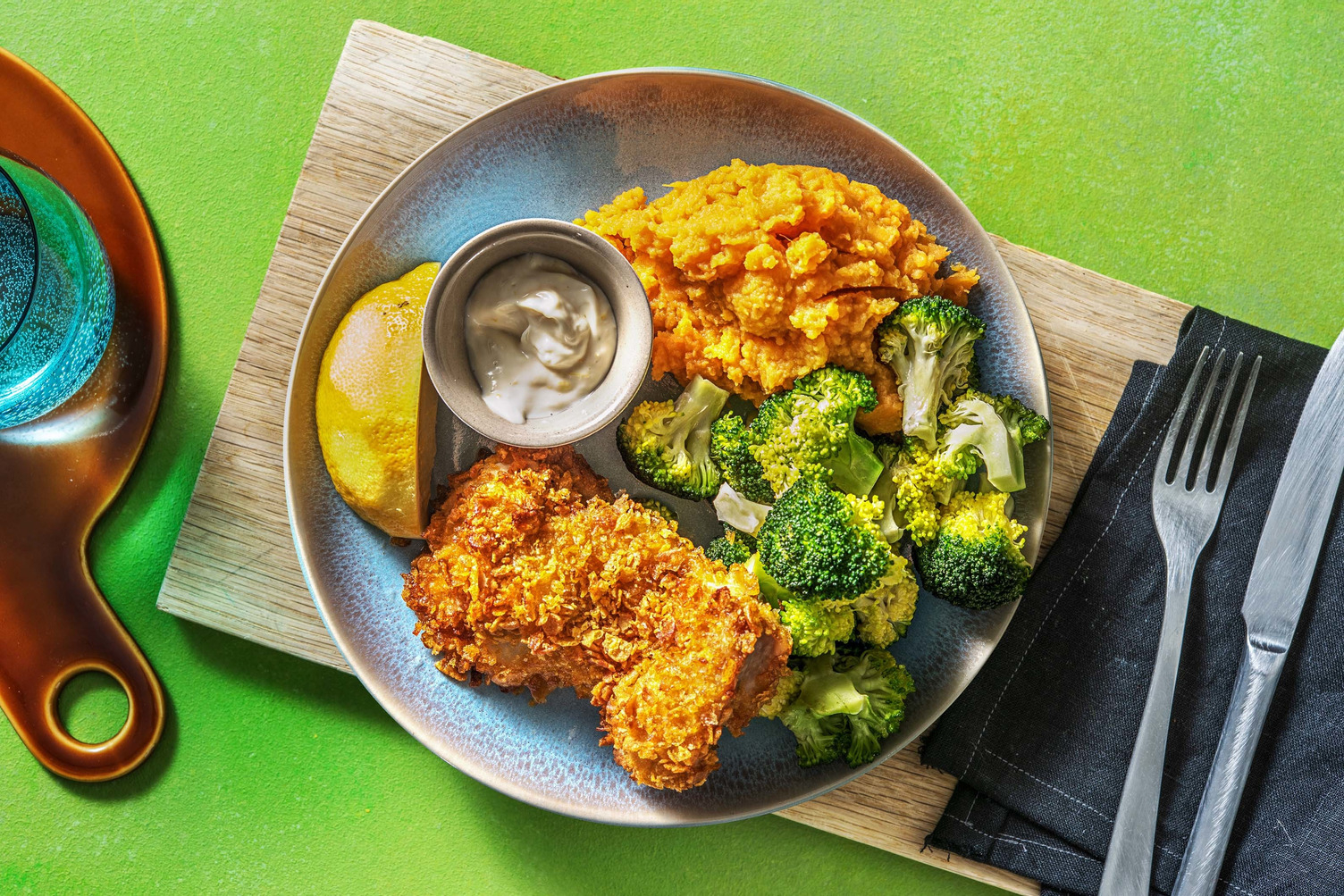 Poulet croustillant aux flocons de maïs