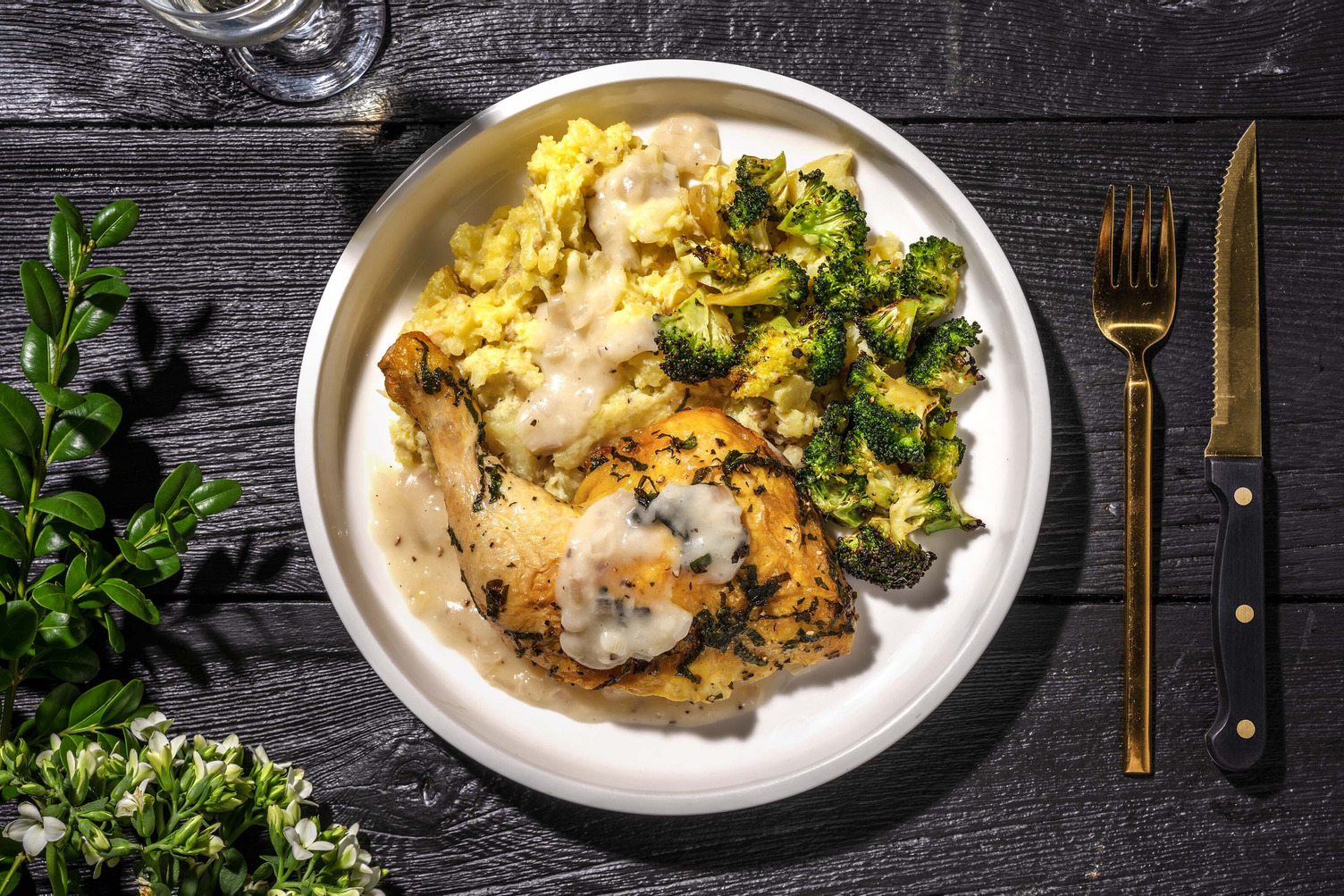 Poulet rôti aux herbes