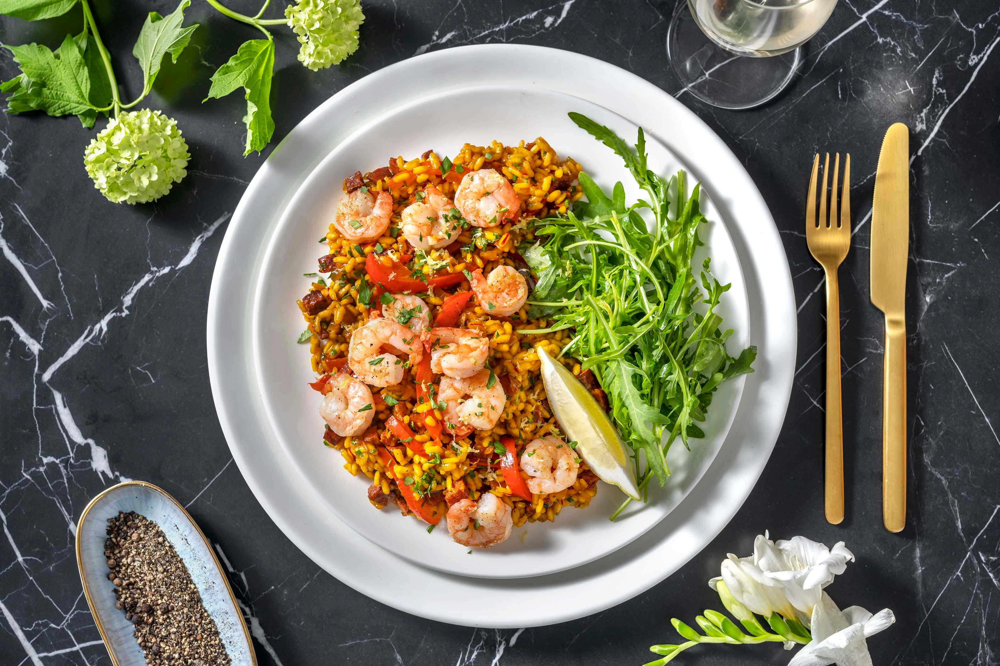 King Prawn and Chorizo Paella