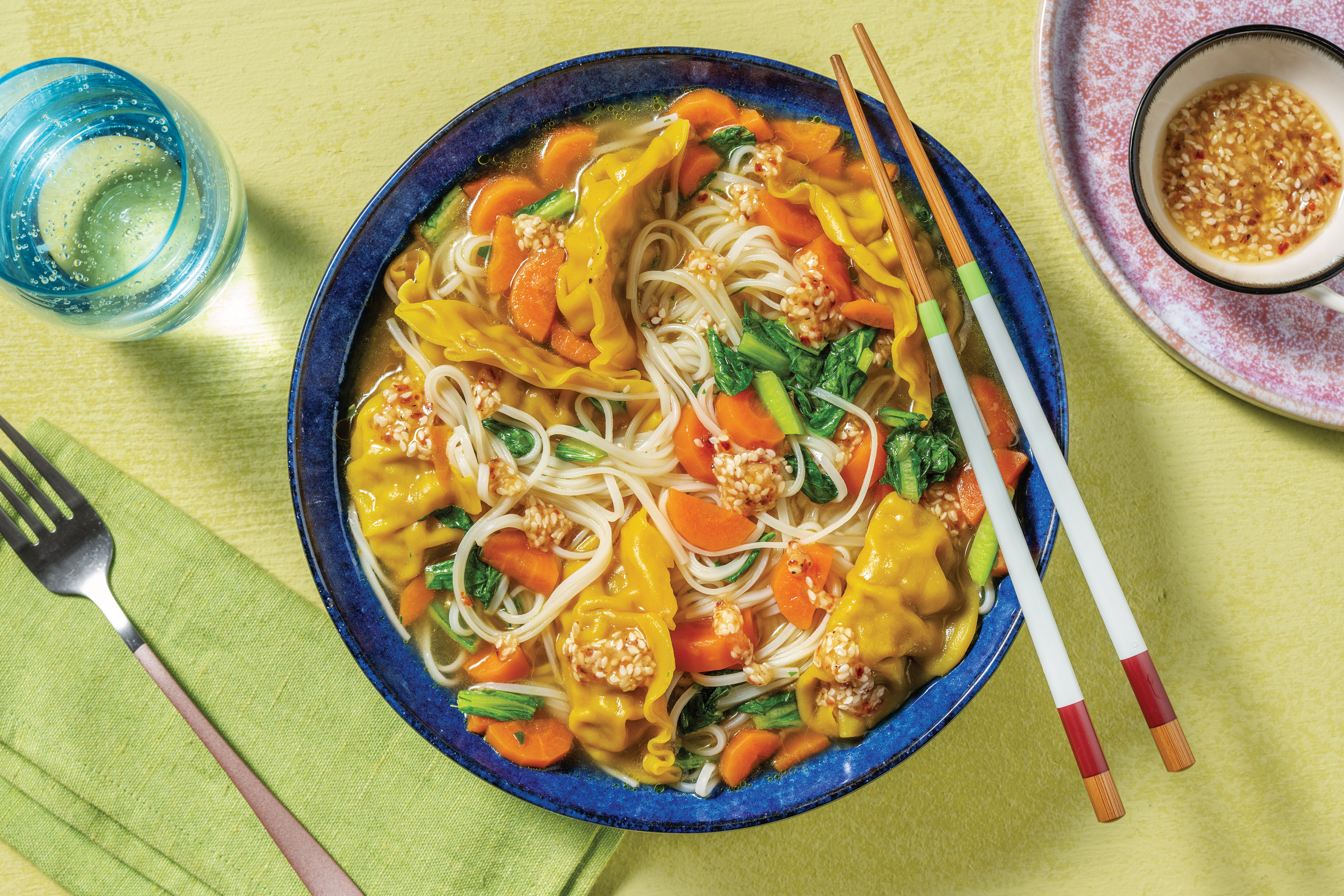 Quick Prawn Dumpling & Konjac Noodle Soup