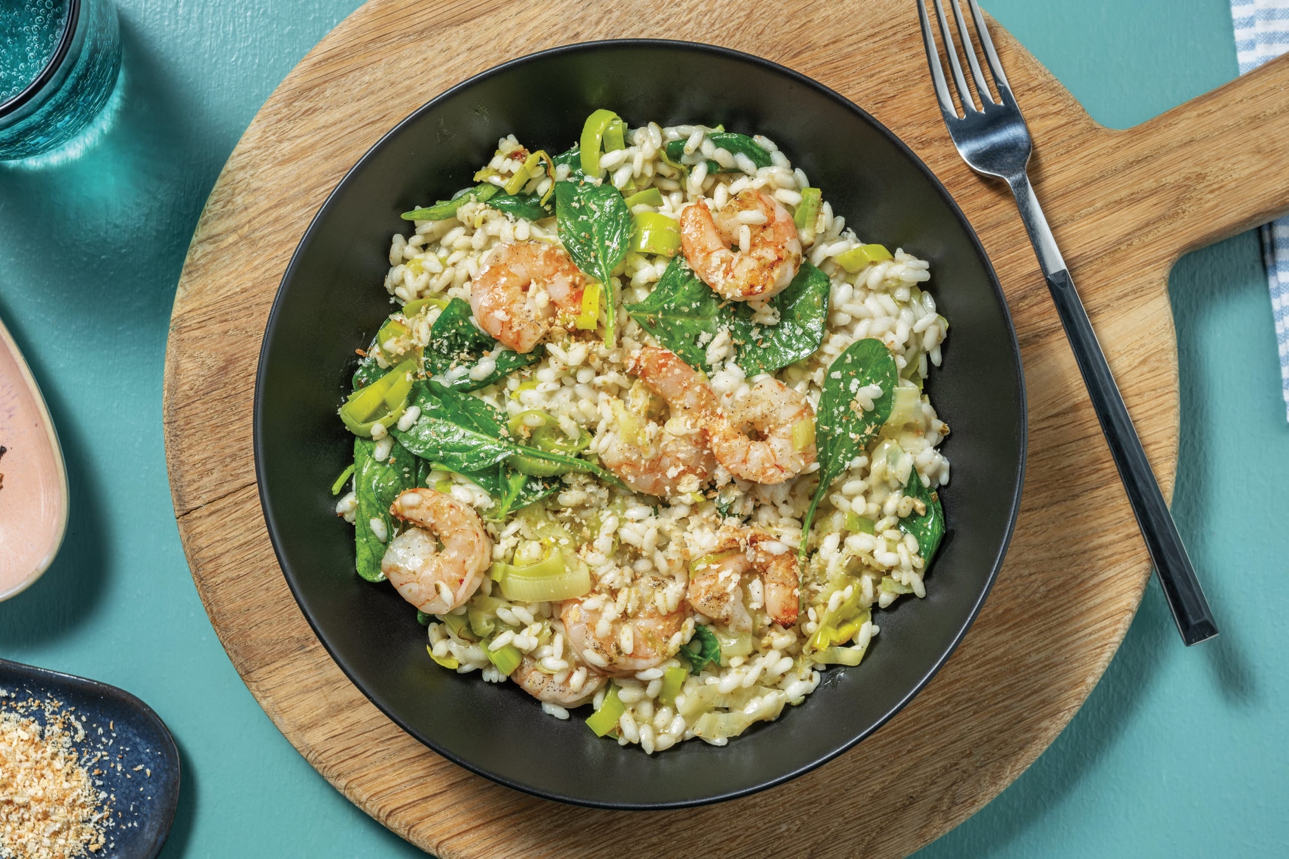 Easy Pesto Double Prawn & Leek Risotto