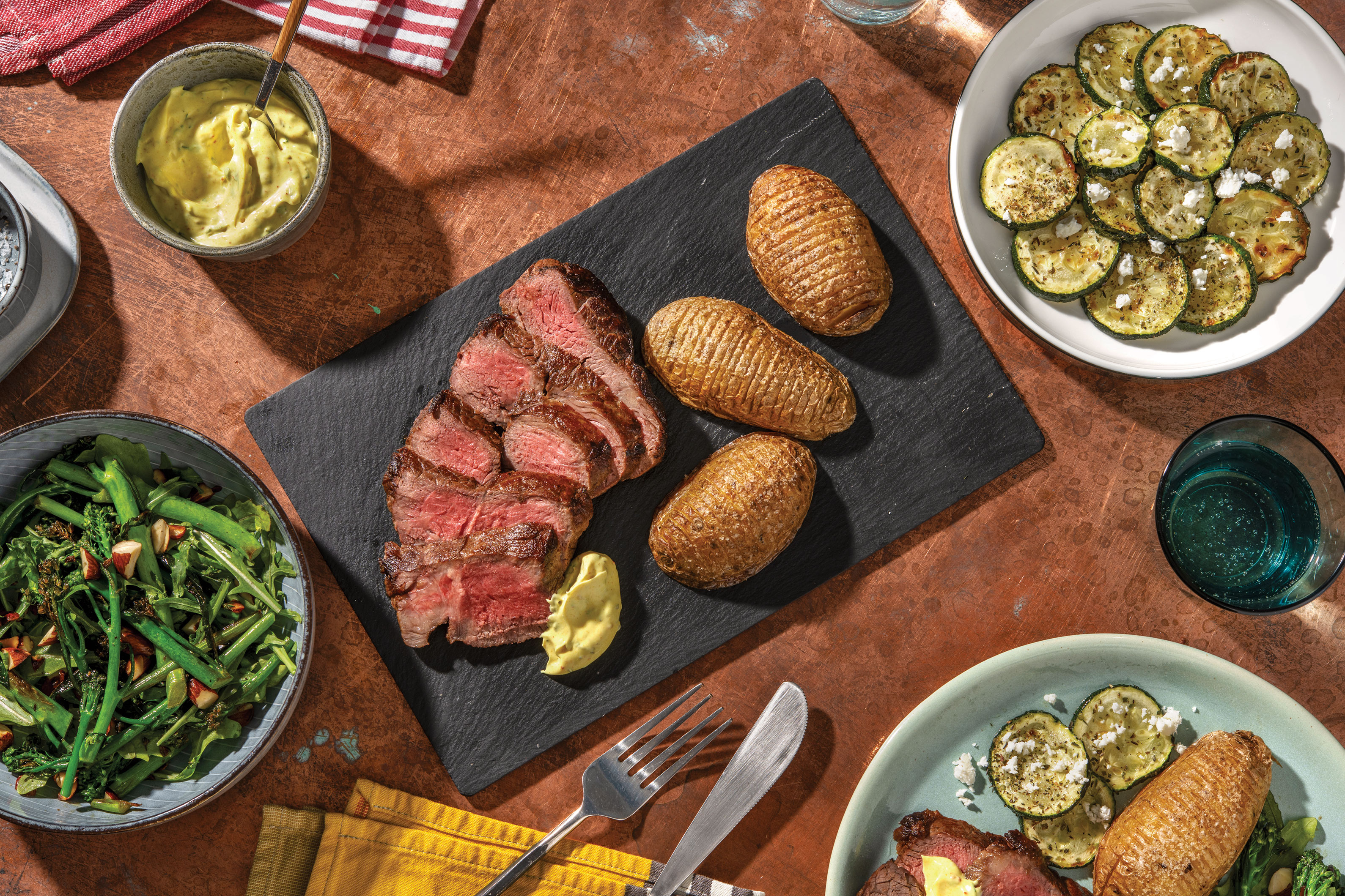 Premium Steak & Hasselback Potato Feast