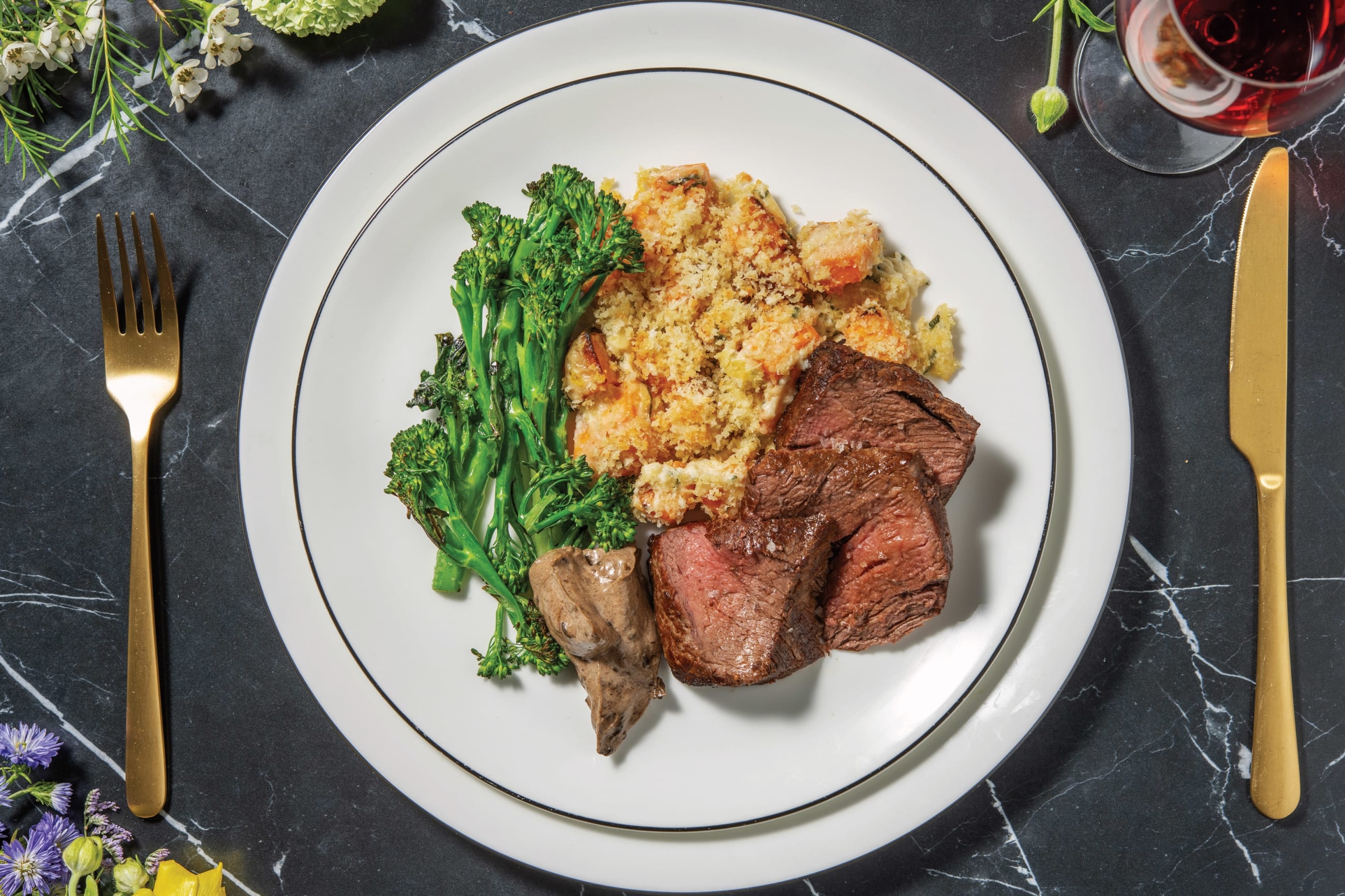 Premium Fillet Steak & Pumpkin-Thyme Gratin