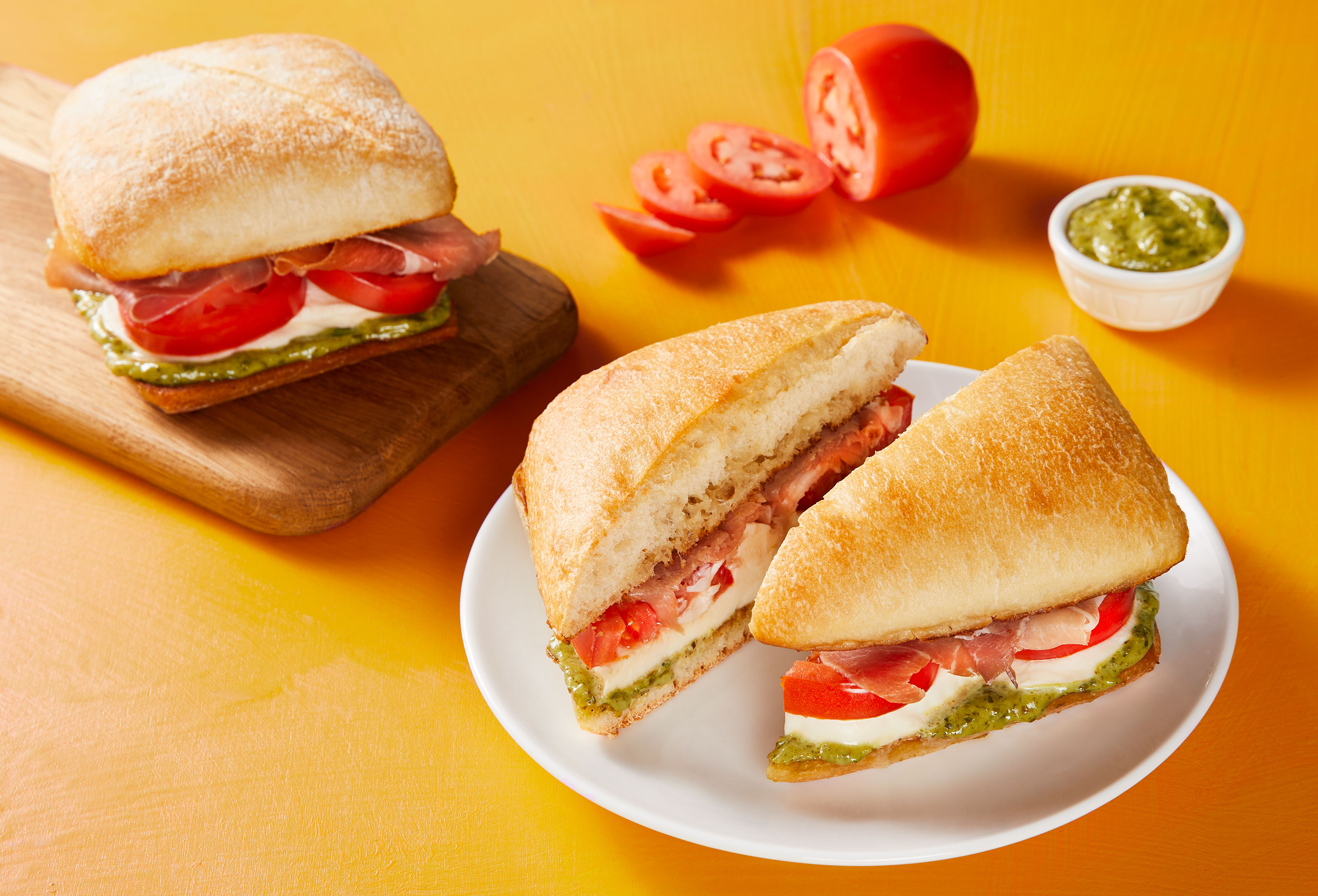 Prosciutto Caprese Sandwiches