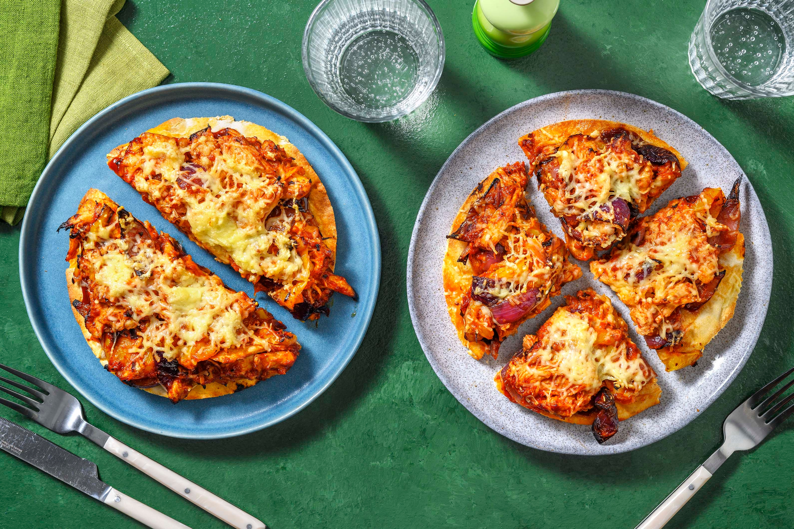 Pulled BBQ Chicken Naanizza