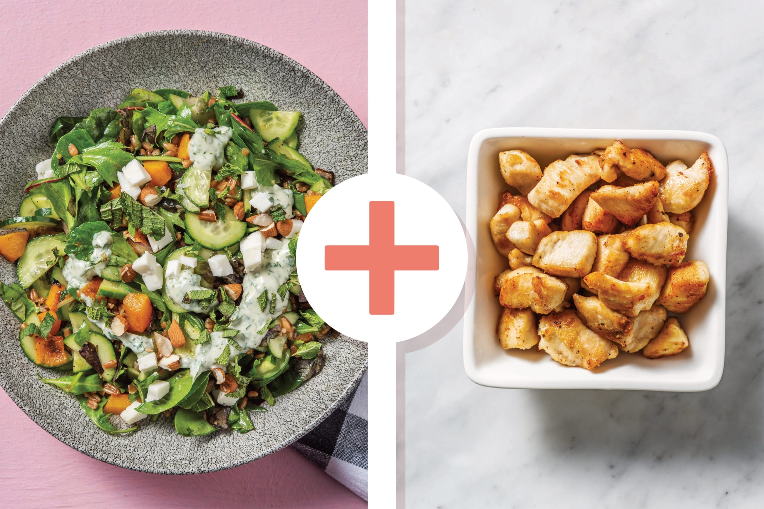 Chicken, Pumpkin & Veggie Pearl Couscous Salad