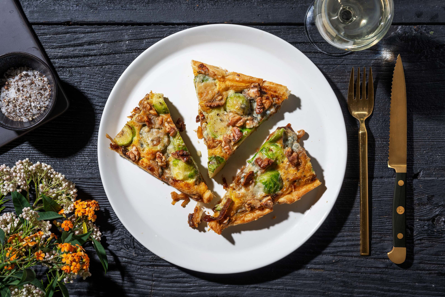 Quiche aux choux de Bruxelles et au fromage bleu