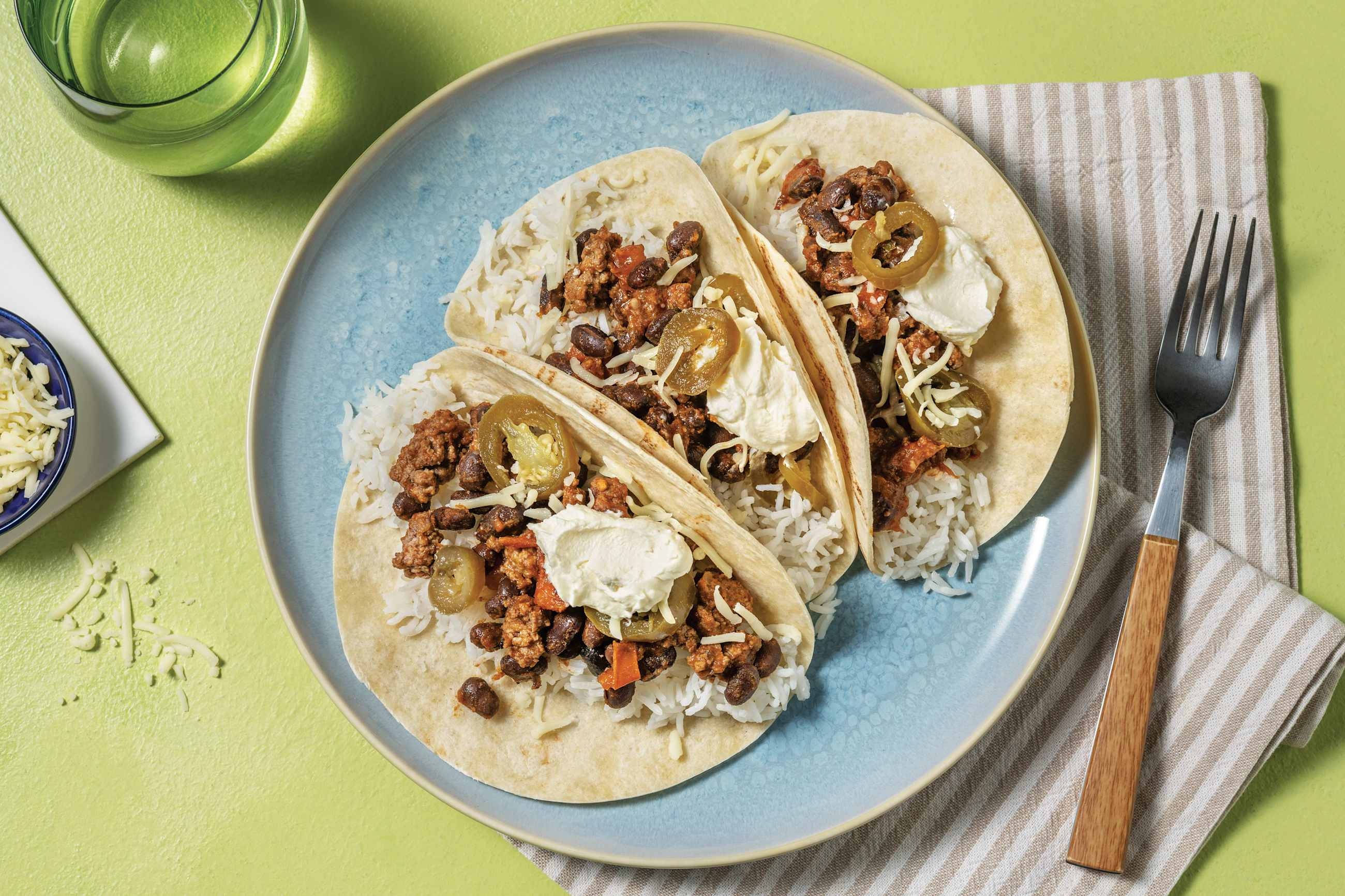 Quick Beef & Bean Taco-Rittos