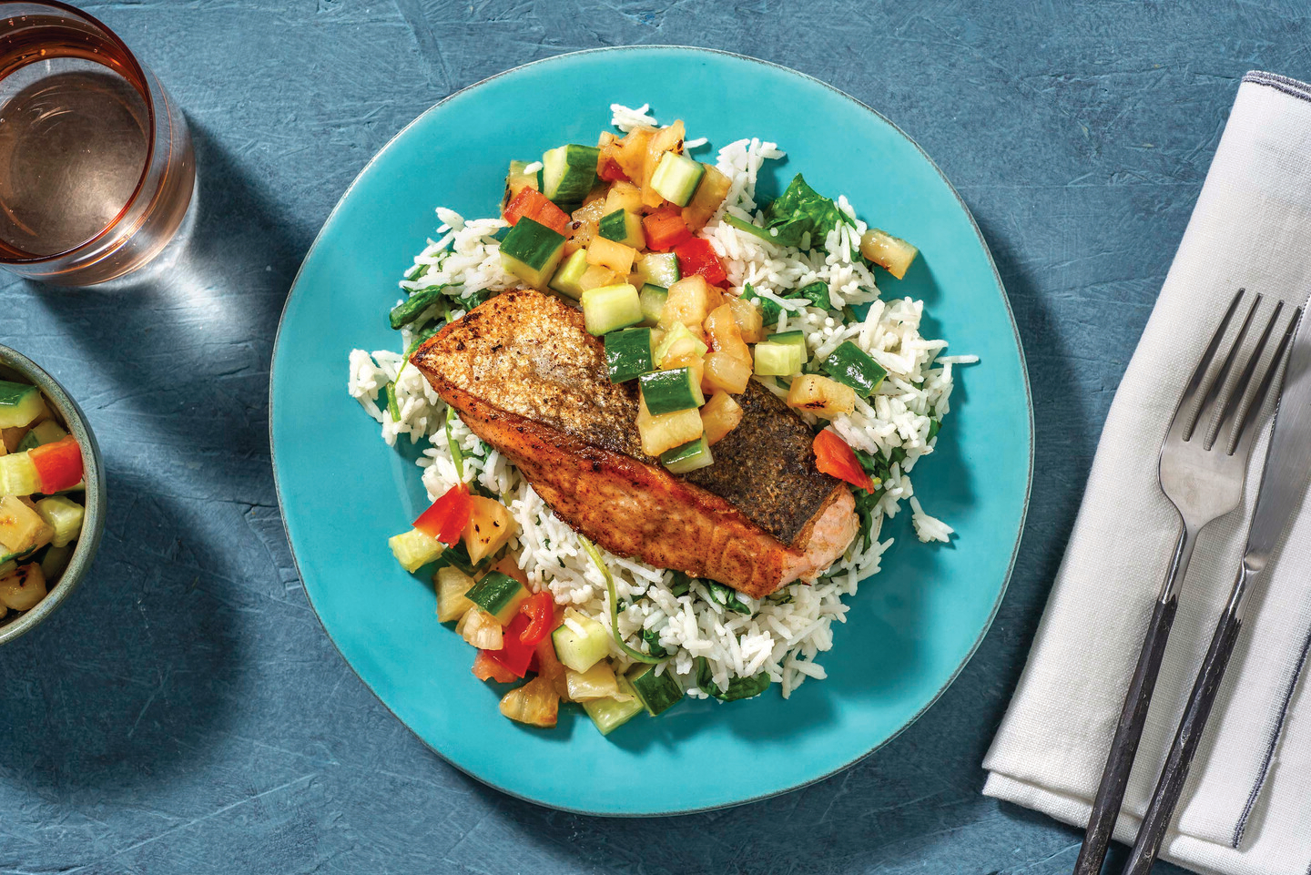 Quick Caribbean Salmon & Pineapple Salsa