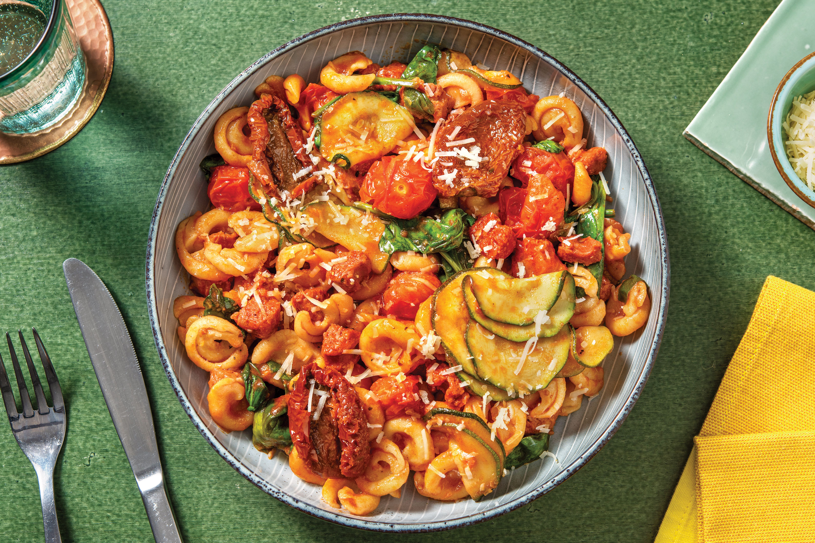 Quick Chorizo & Cherry Tomato Orecchiette