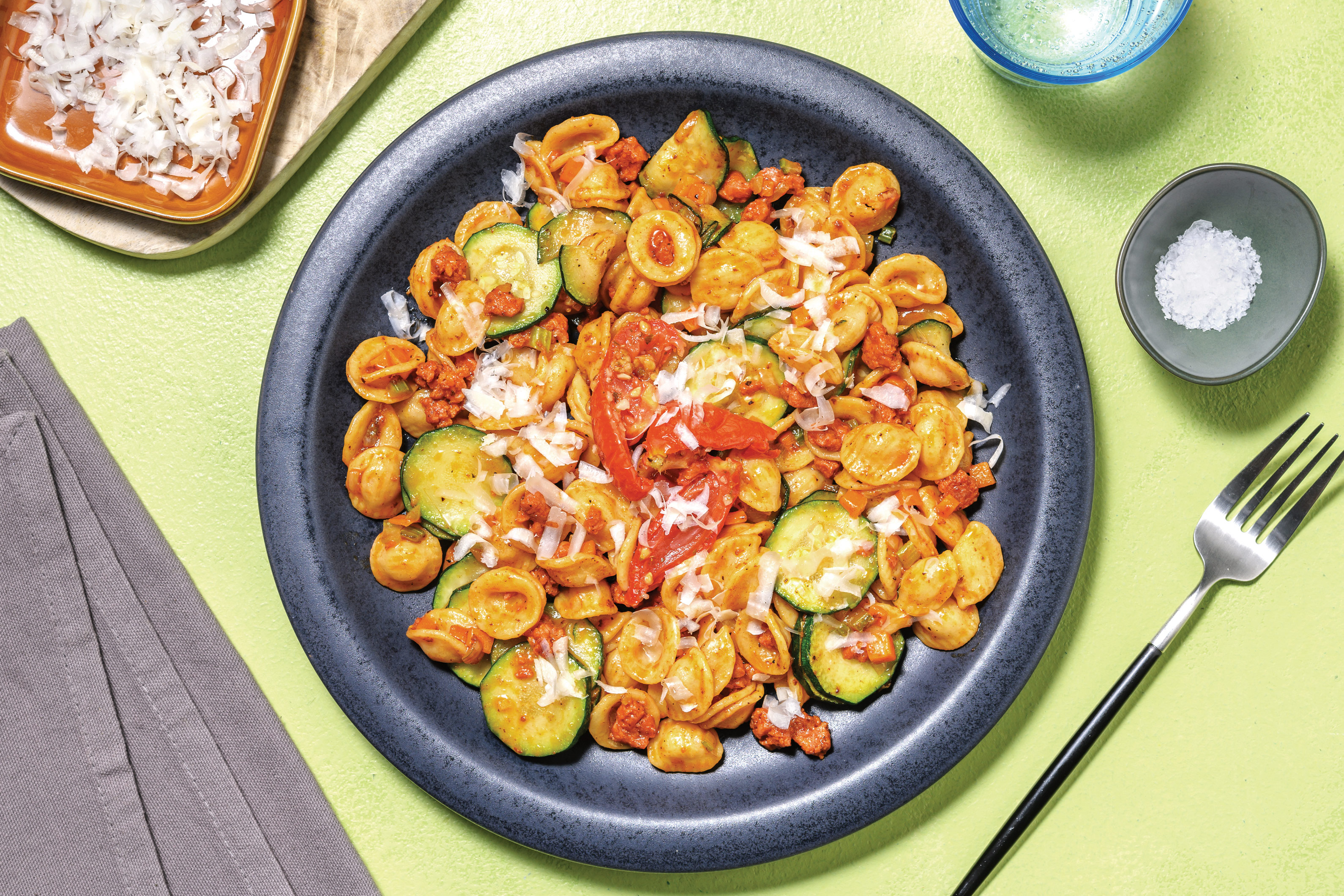 Quick Chorizo & Semi-Dried Tomato Pasta