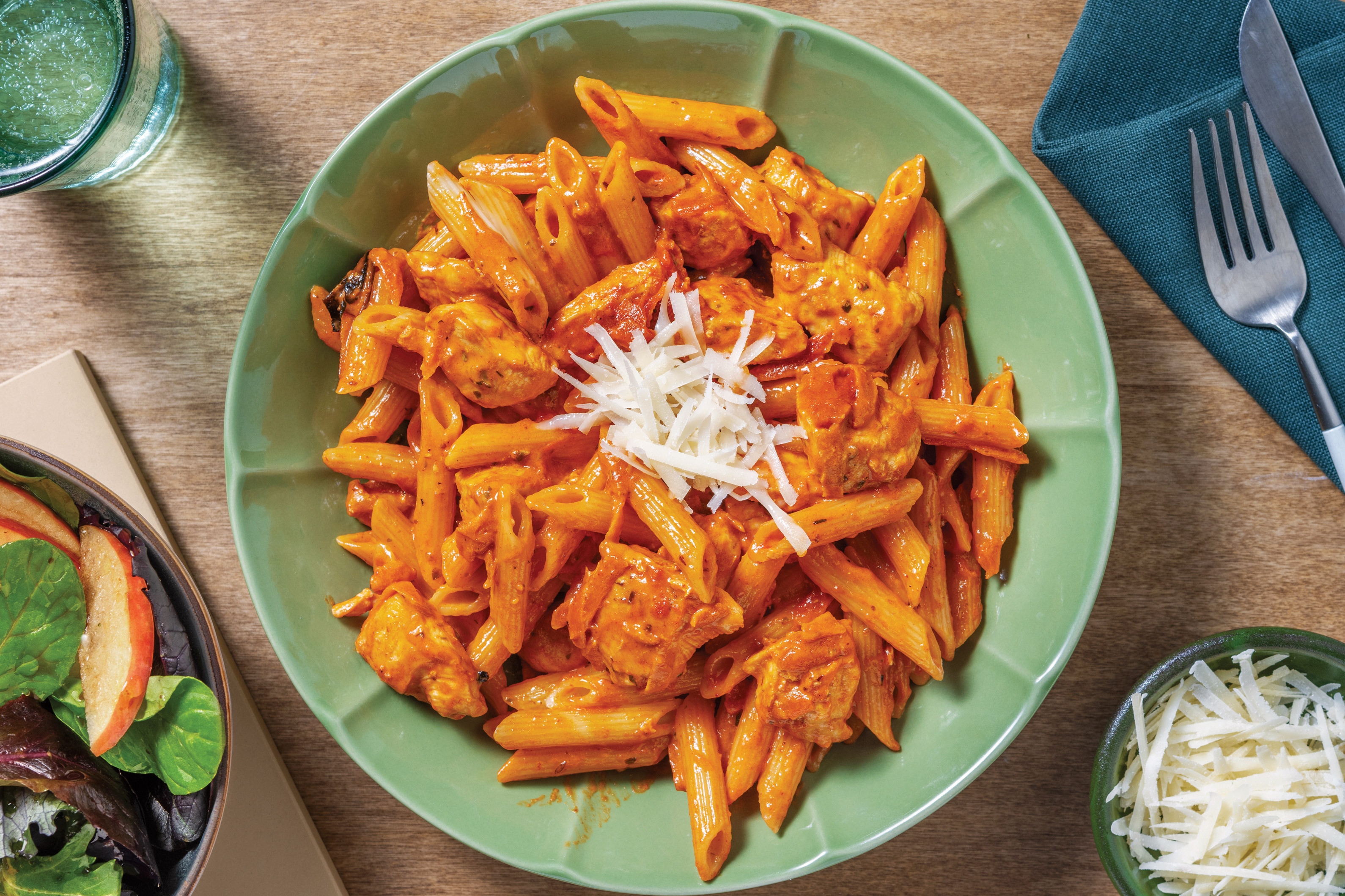 Quick Chicken & Pink Sauce Penne