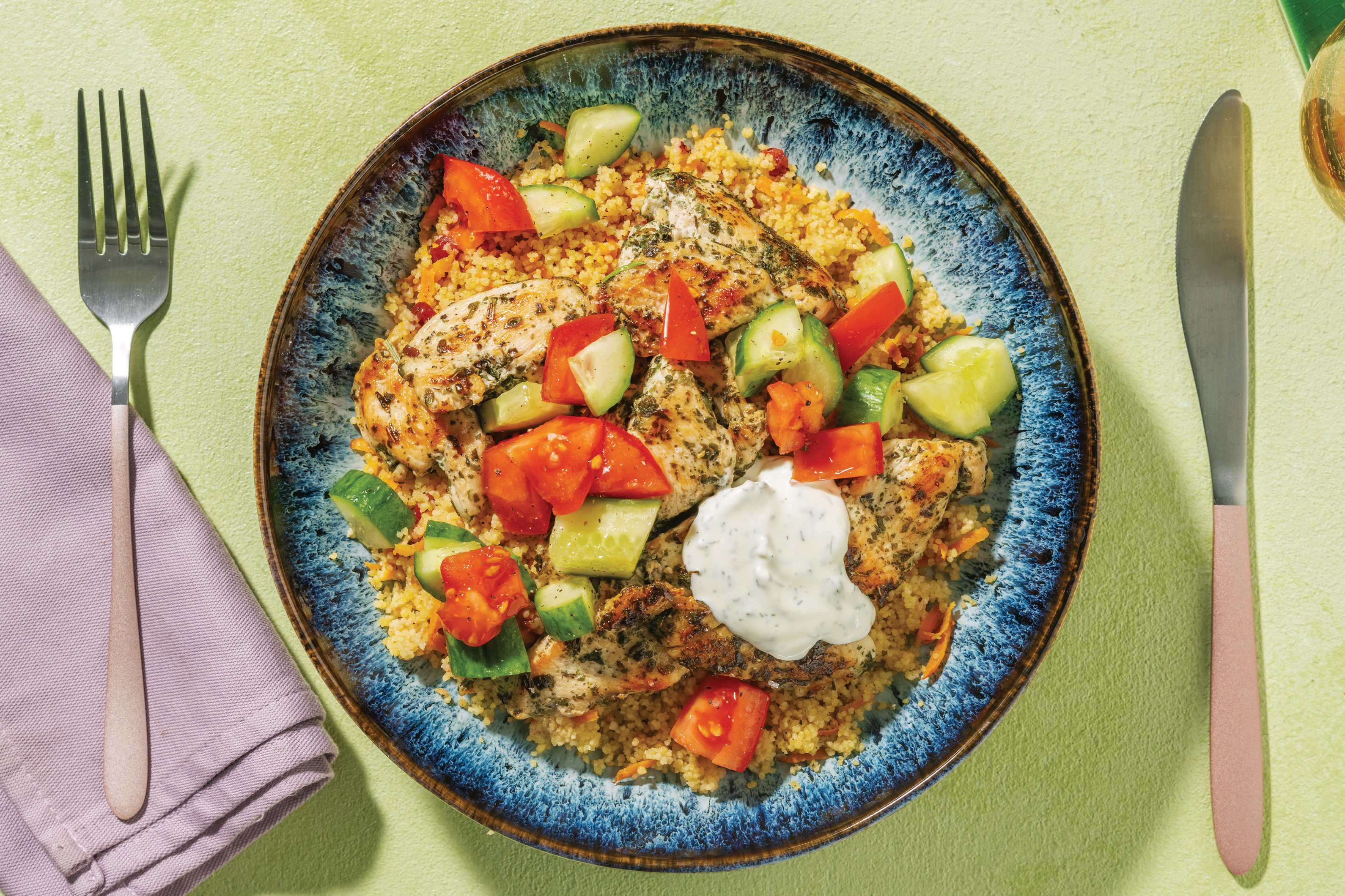 Garlic Herb Chicken & Wholemeal Couscous