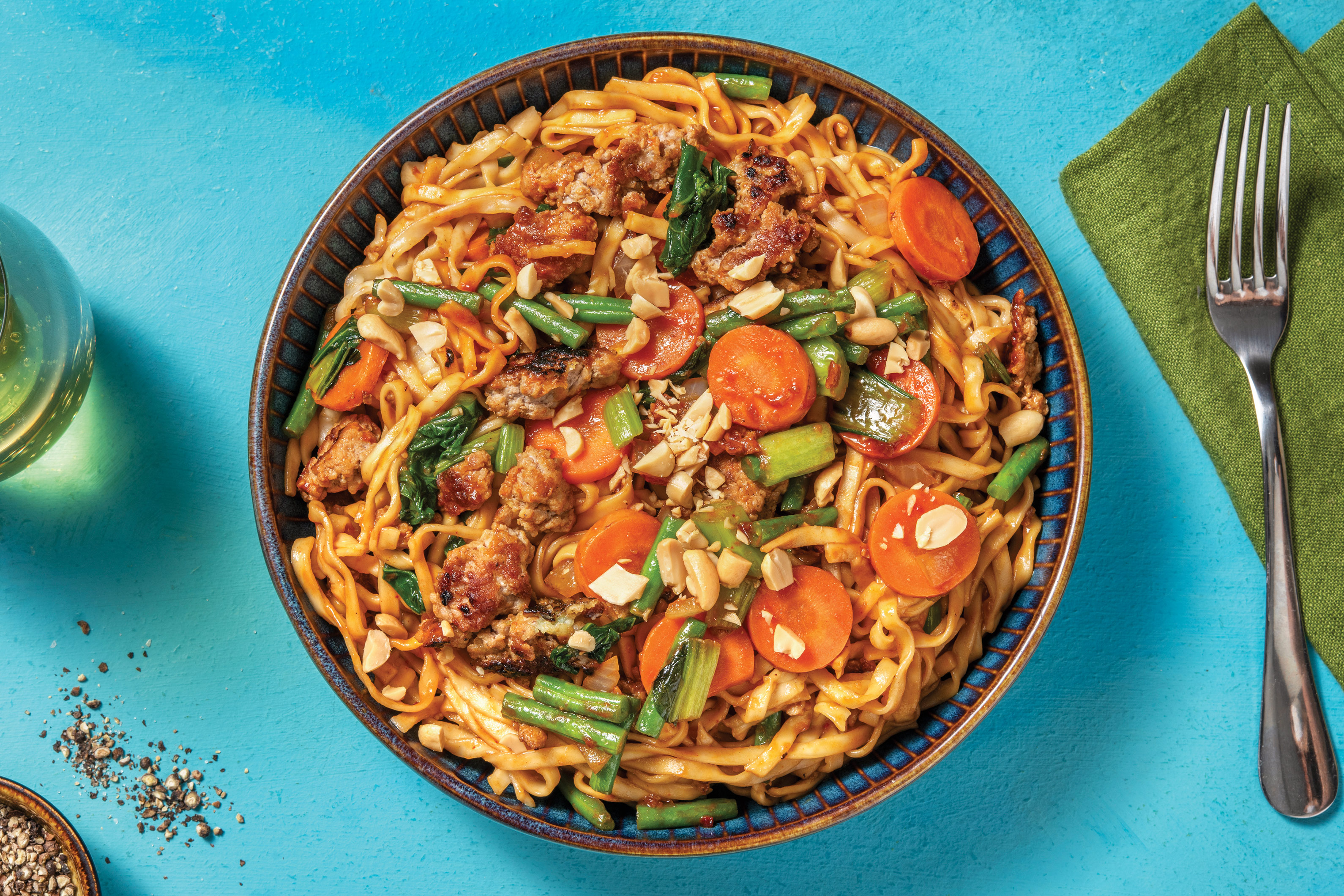 Easy Sichuan Pork Noodle Stir-Fry