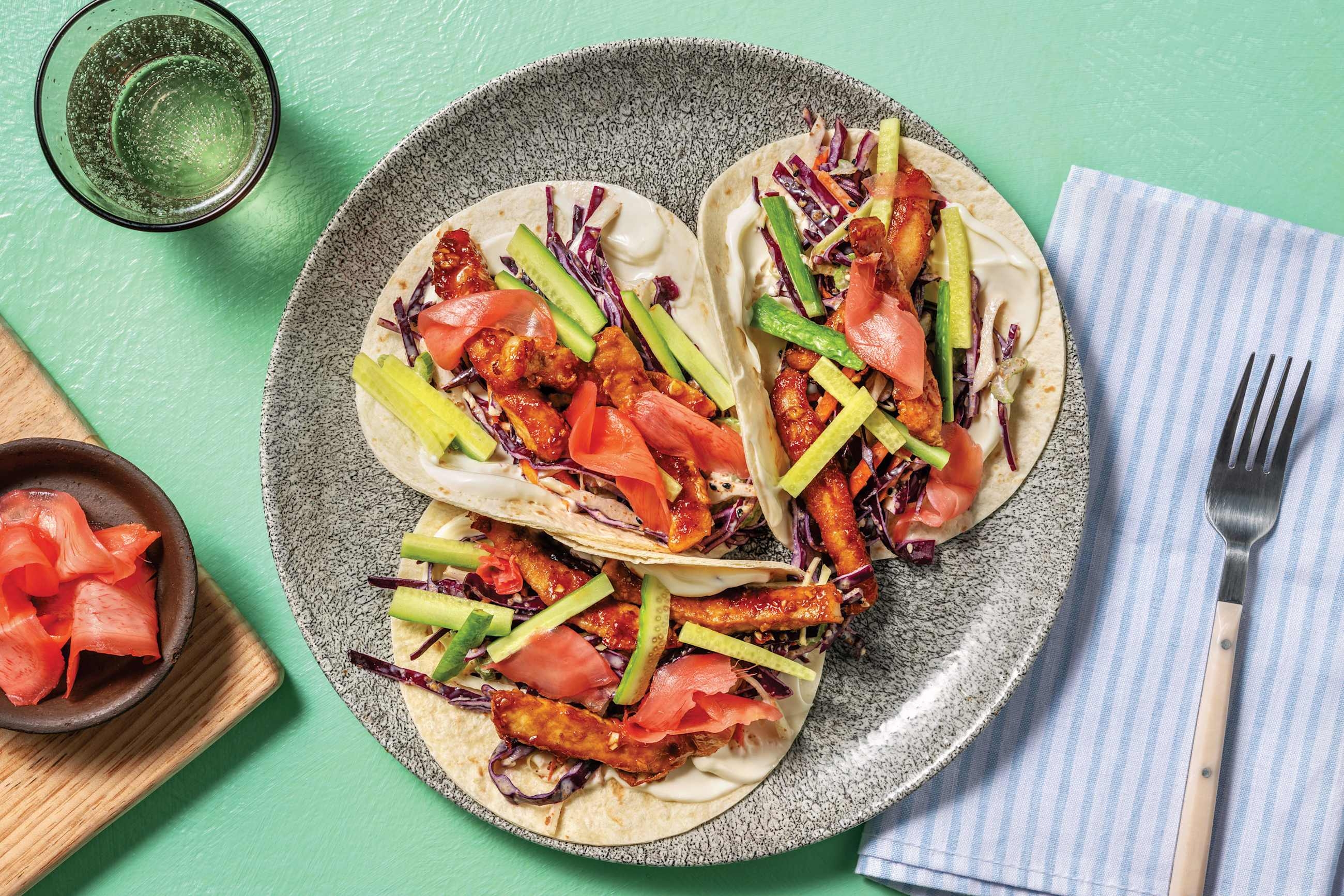 Quick Japanese-Style Pork Tacos