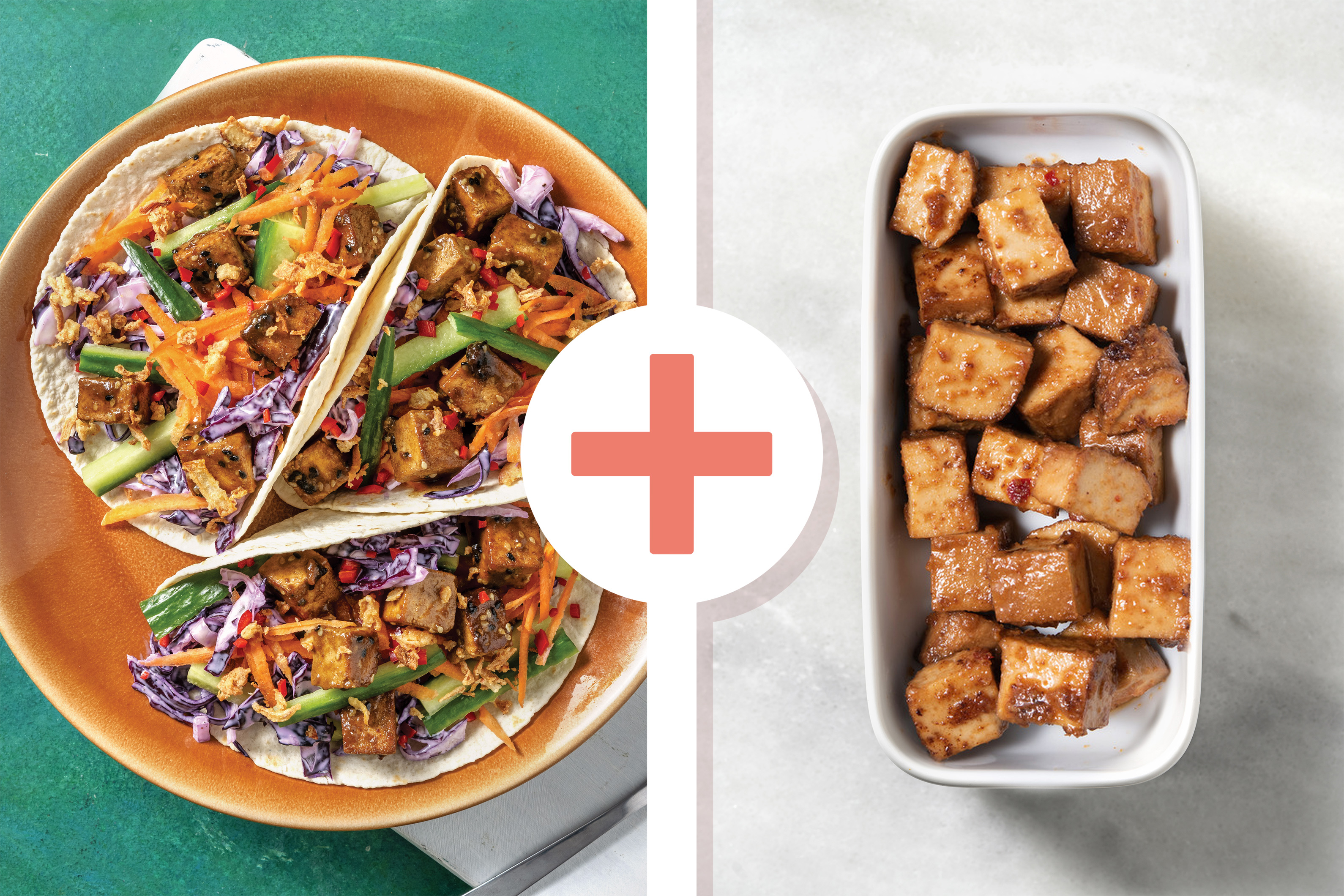 Easy Double Katsu Glazed Tofu Tacos & Aioli Slaw