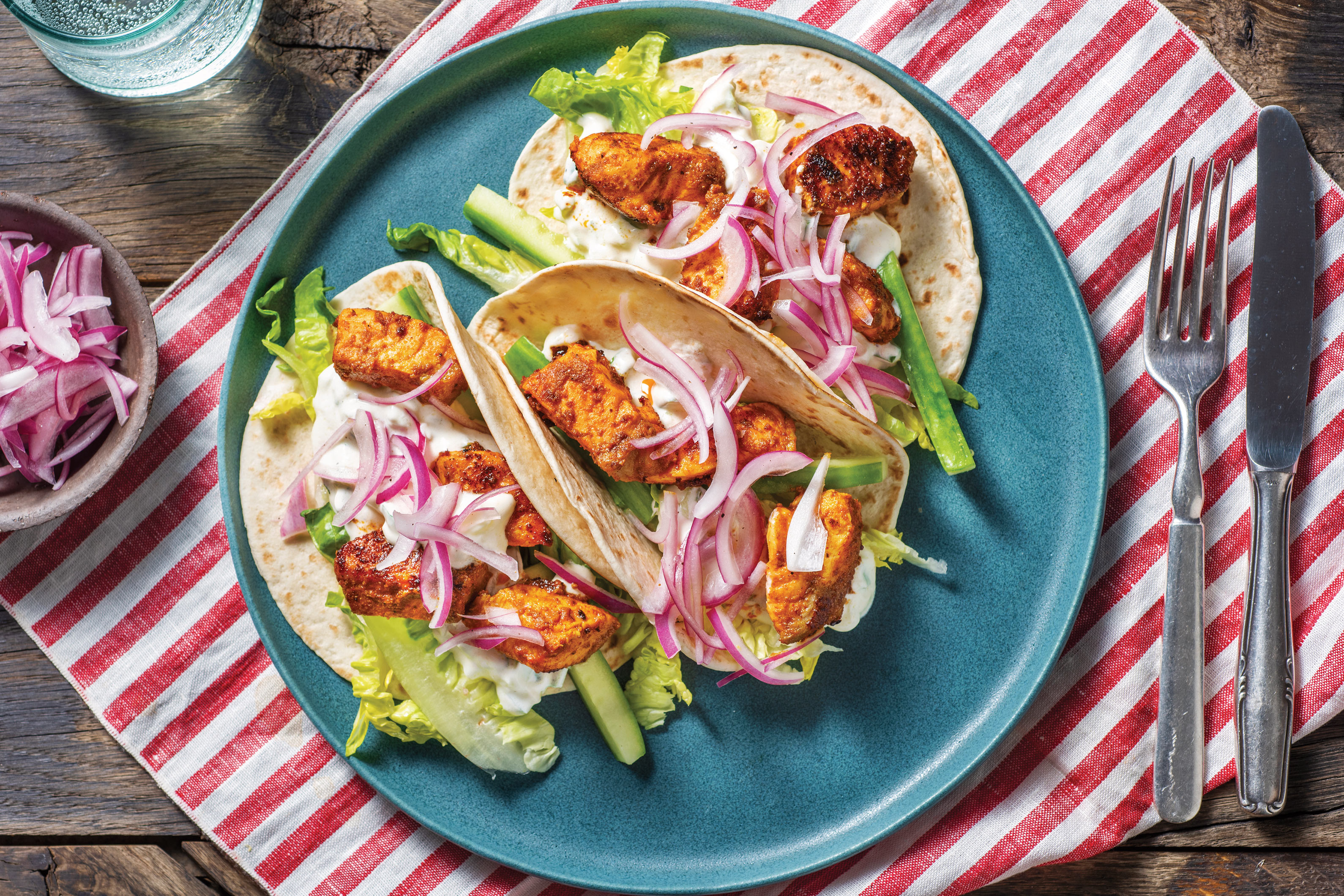Quinn's Speedy Salmon Tikka Tacos