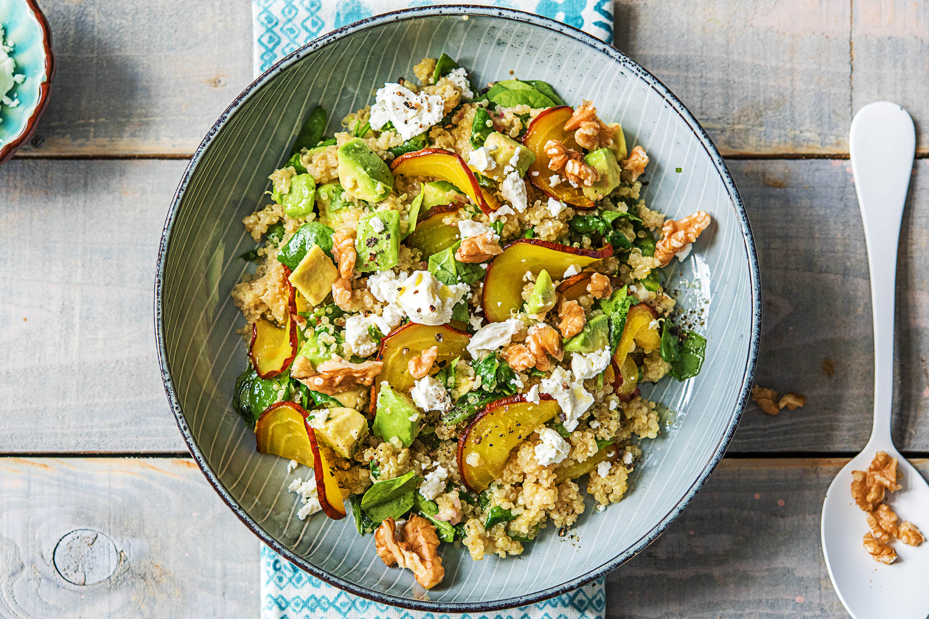 Quinoa aux betteraves jaunes rôties