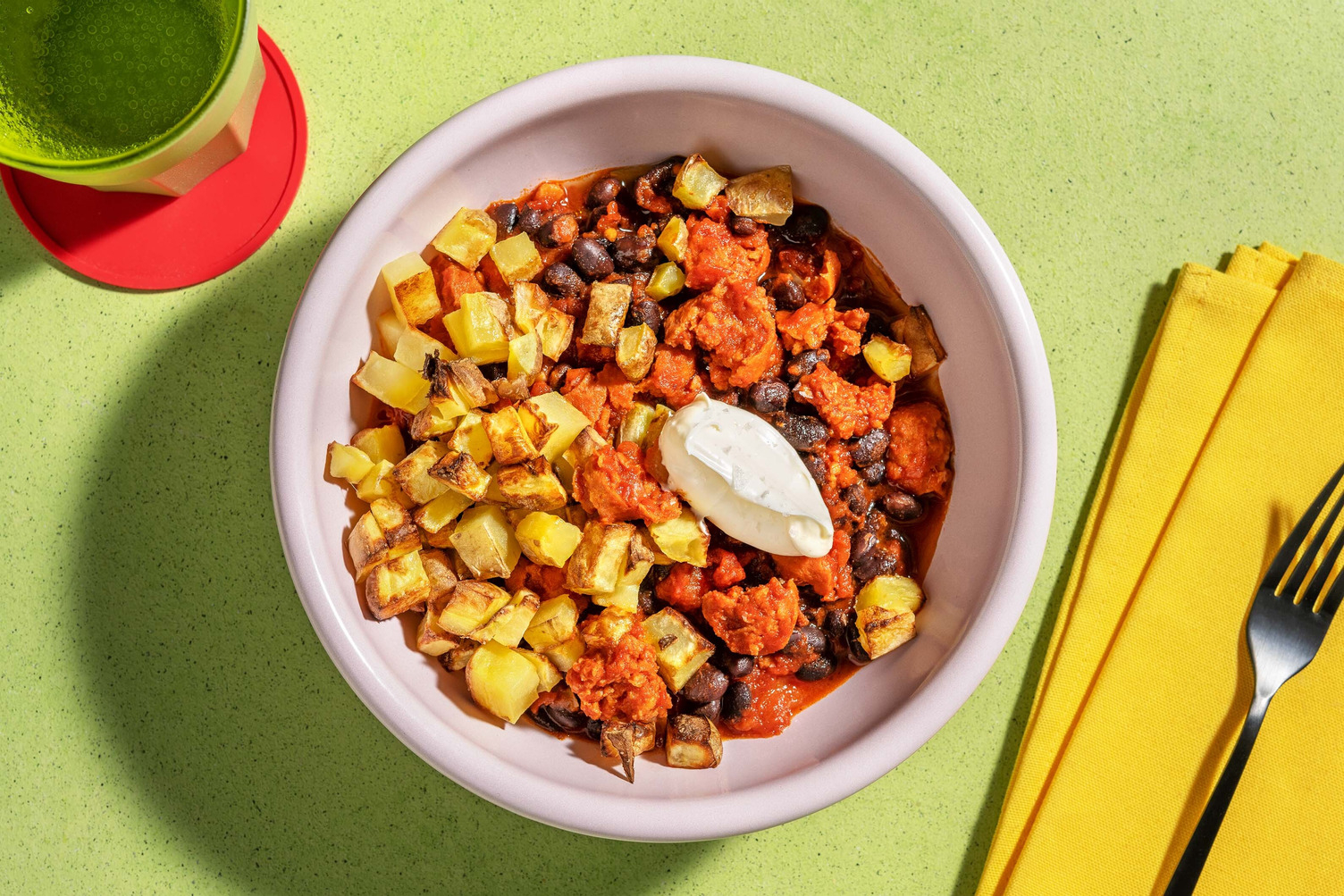 Spanish-Inspired Black Bean & Chorizo Stew