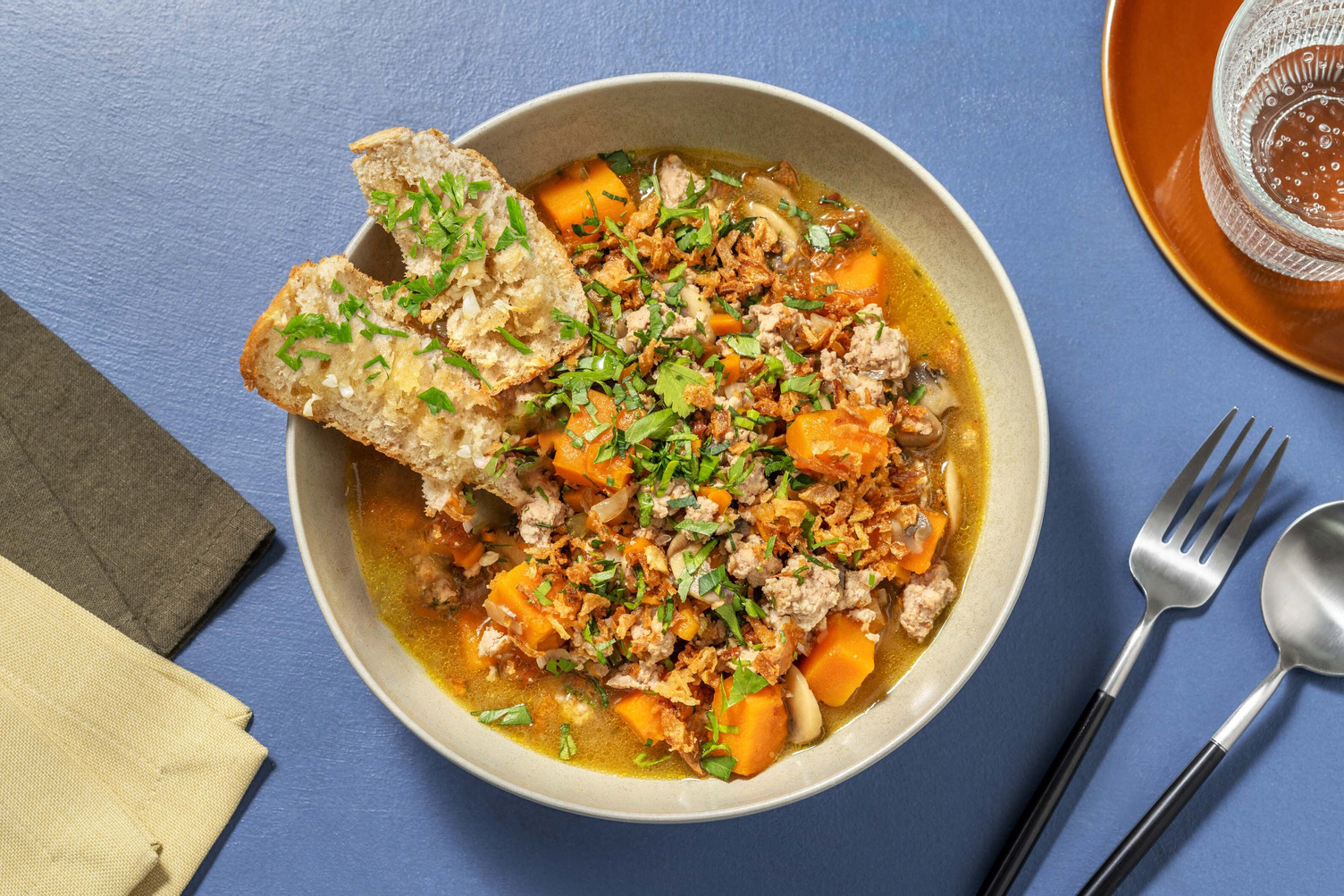 Carb Smart Pork and Mushroom Stew
