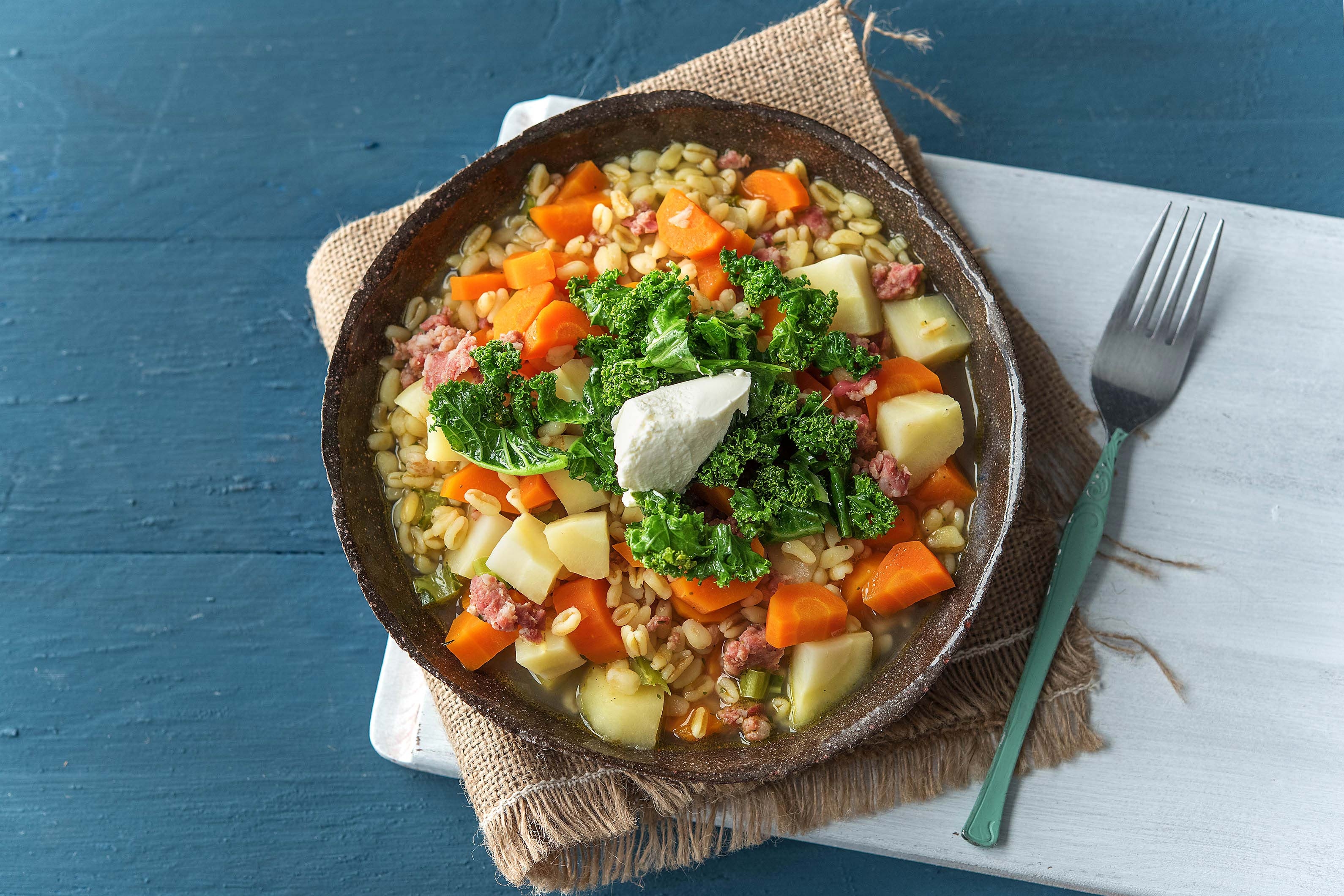 Ralph`s warmer Gerstensalat mit Salsiz