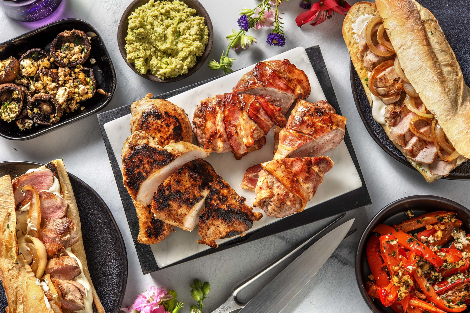 Ranchplatte mit Poulet und Filetsandwich