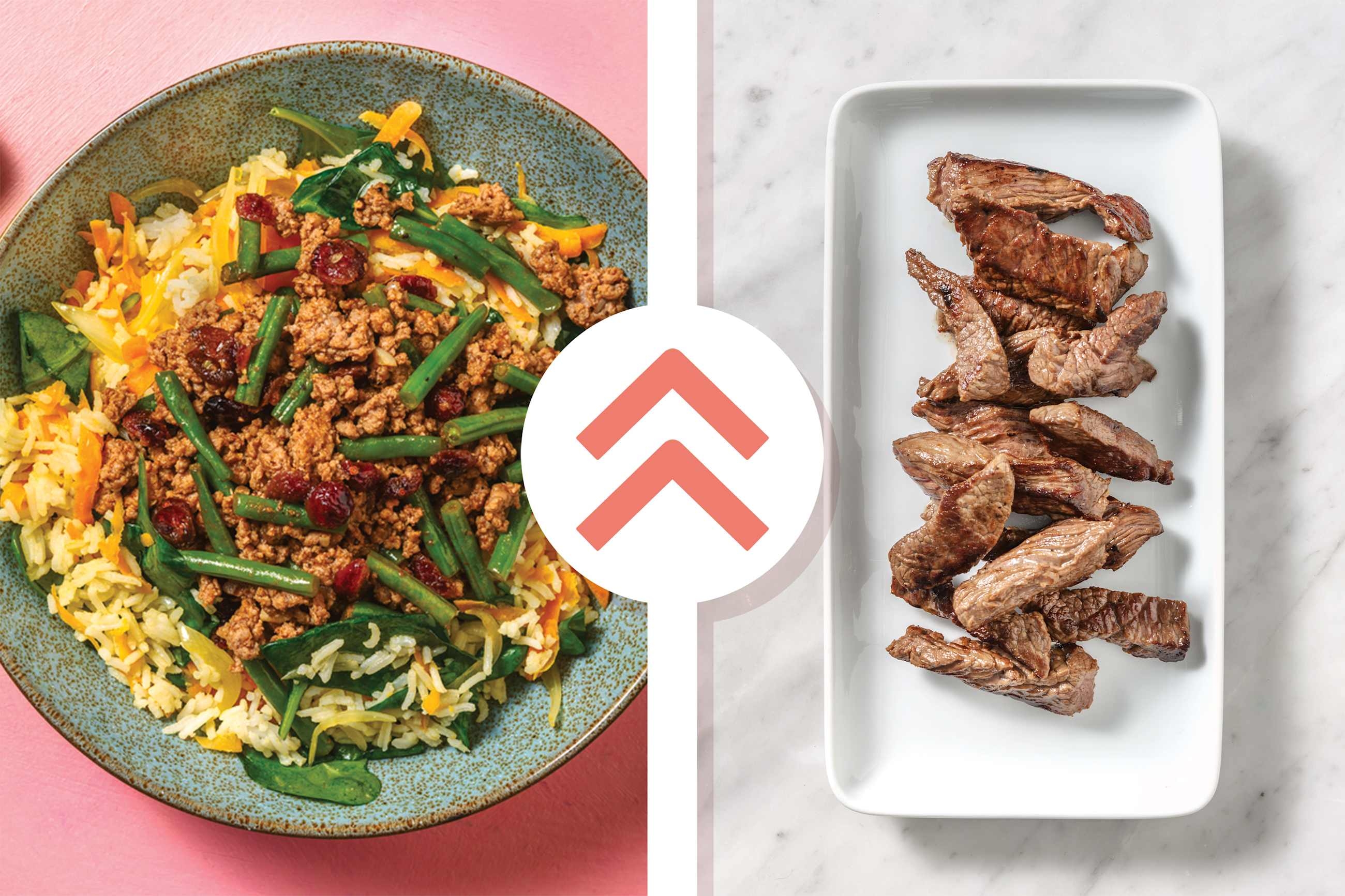 Moroccan-Spiced Beef & Pilaf Rice