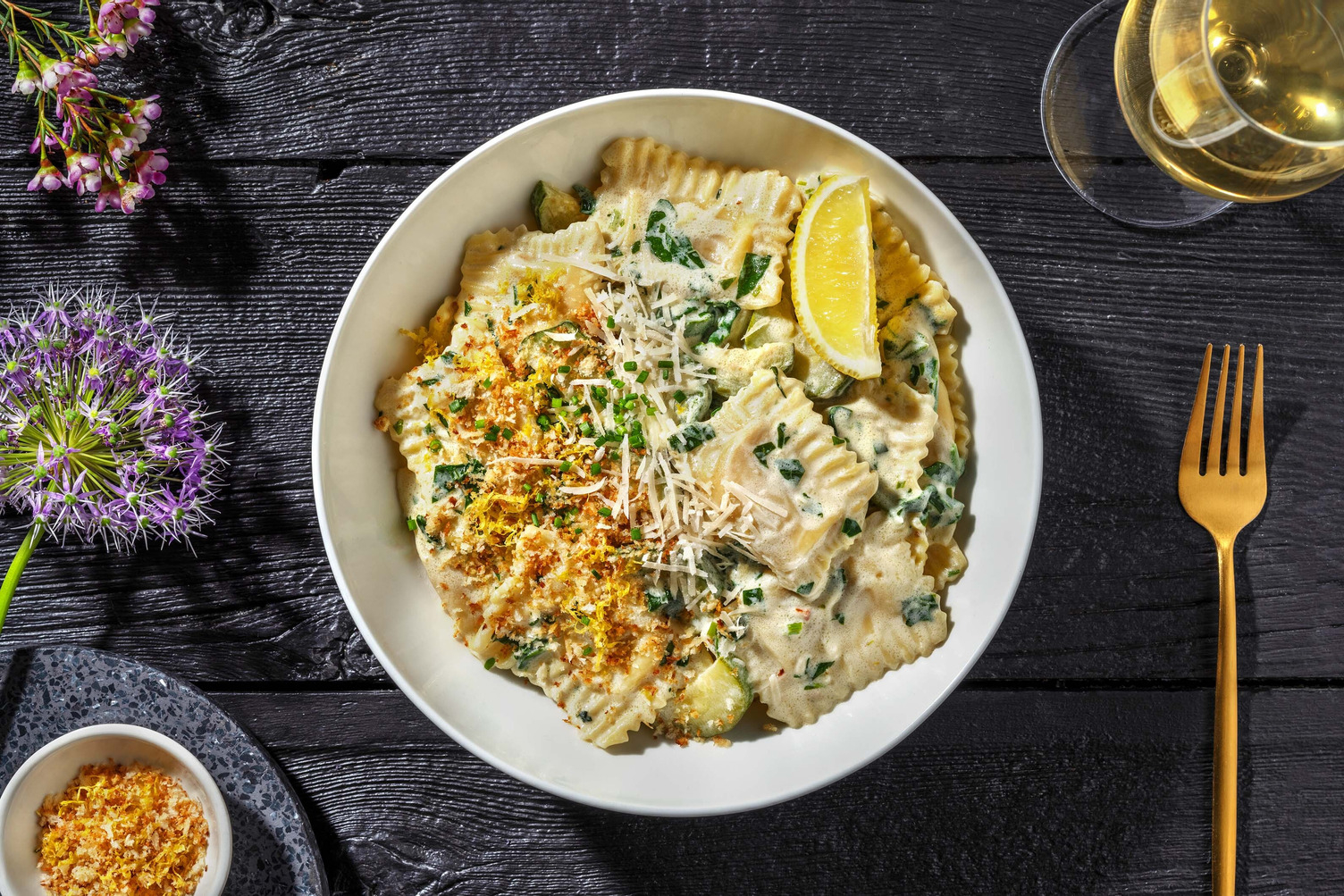 Creamy Tarragon Lobster and Shrimp Ravioli