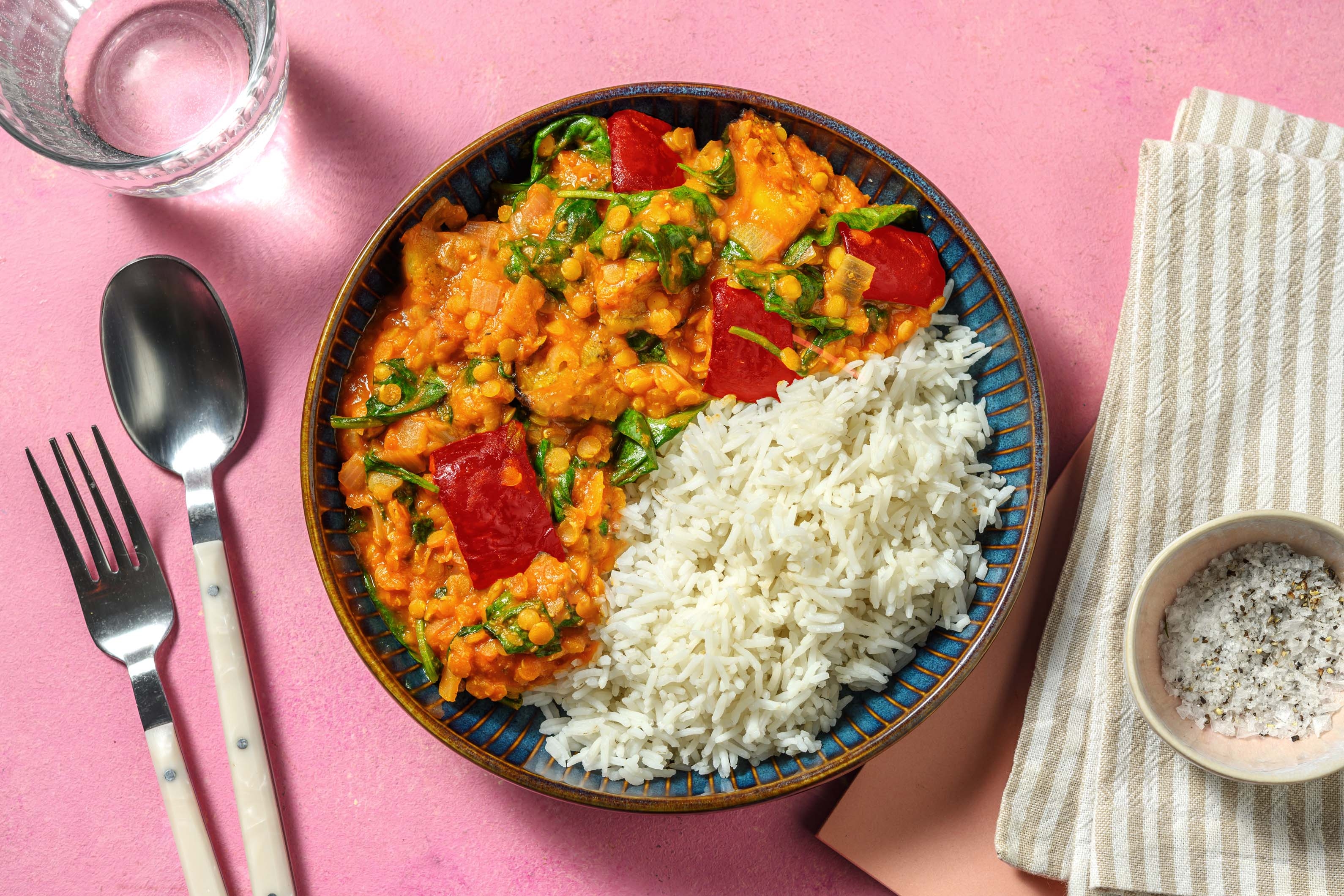Red Lentil and Spinach Dal