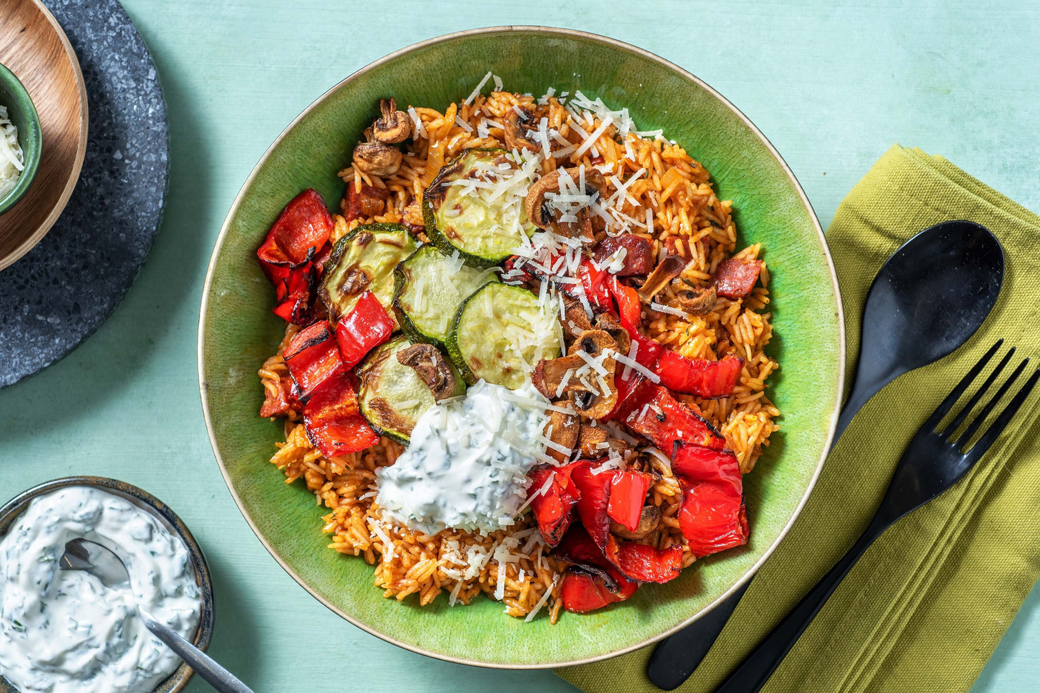 Reispfanne Paella-Style mit Chorizo