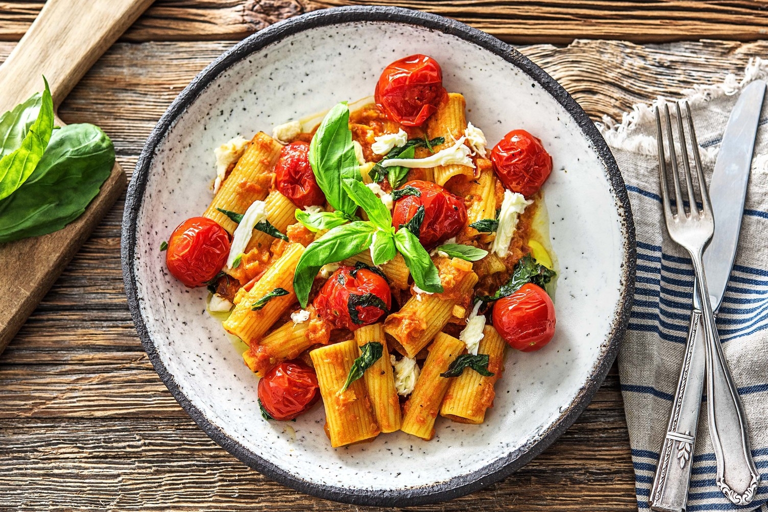 Rigatoni in a Blush Tomato Sauce