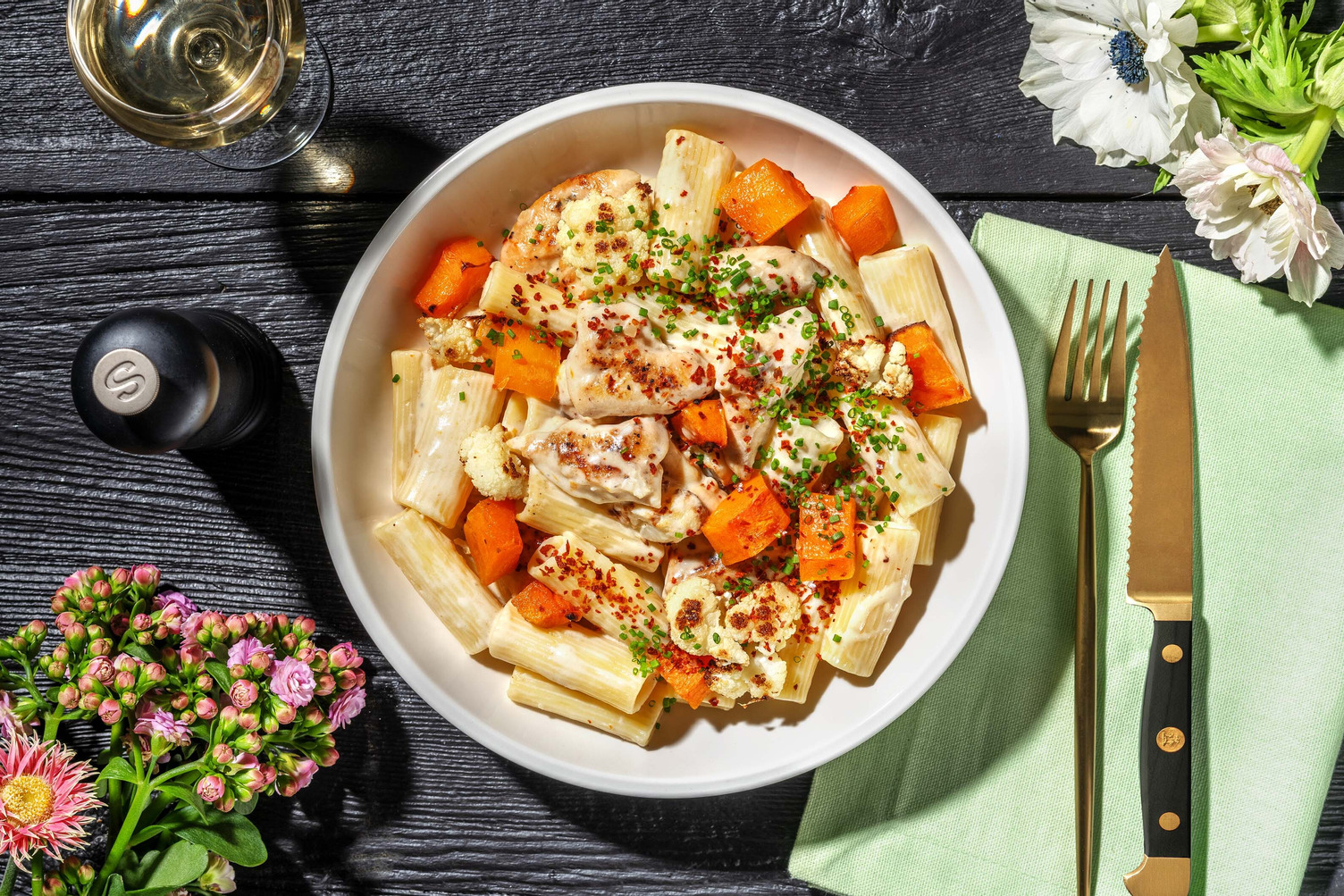 Creamy Chicken and Fresh Rigatoni