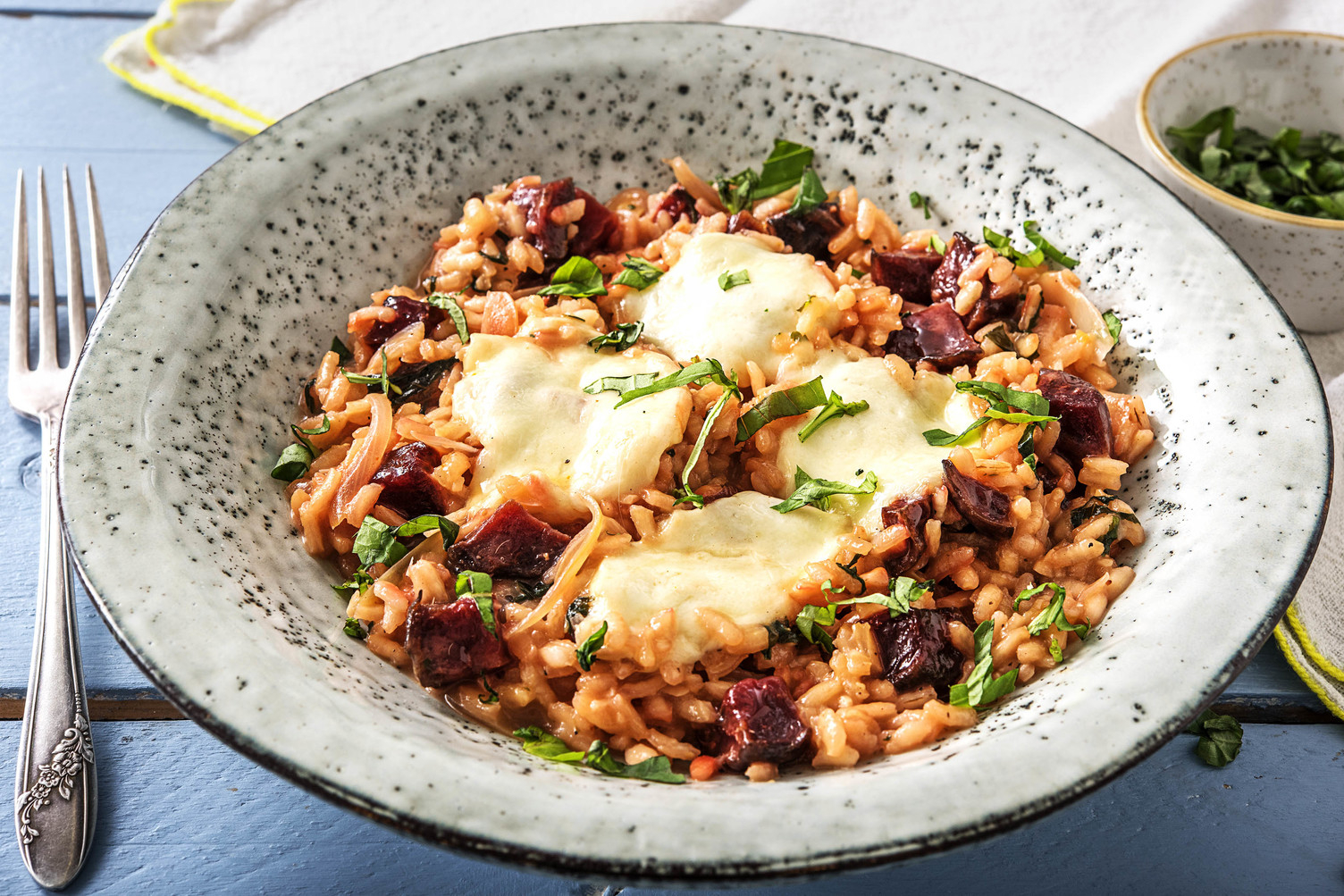 Beet and Basil Risotto