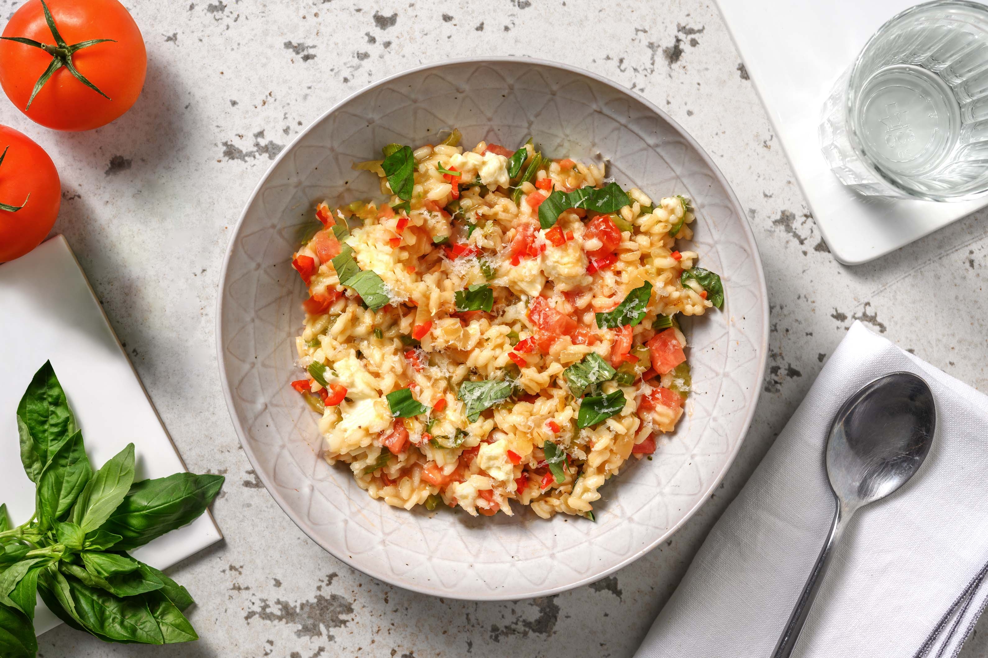 Risotto pimenté à la mozzarella