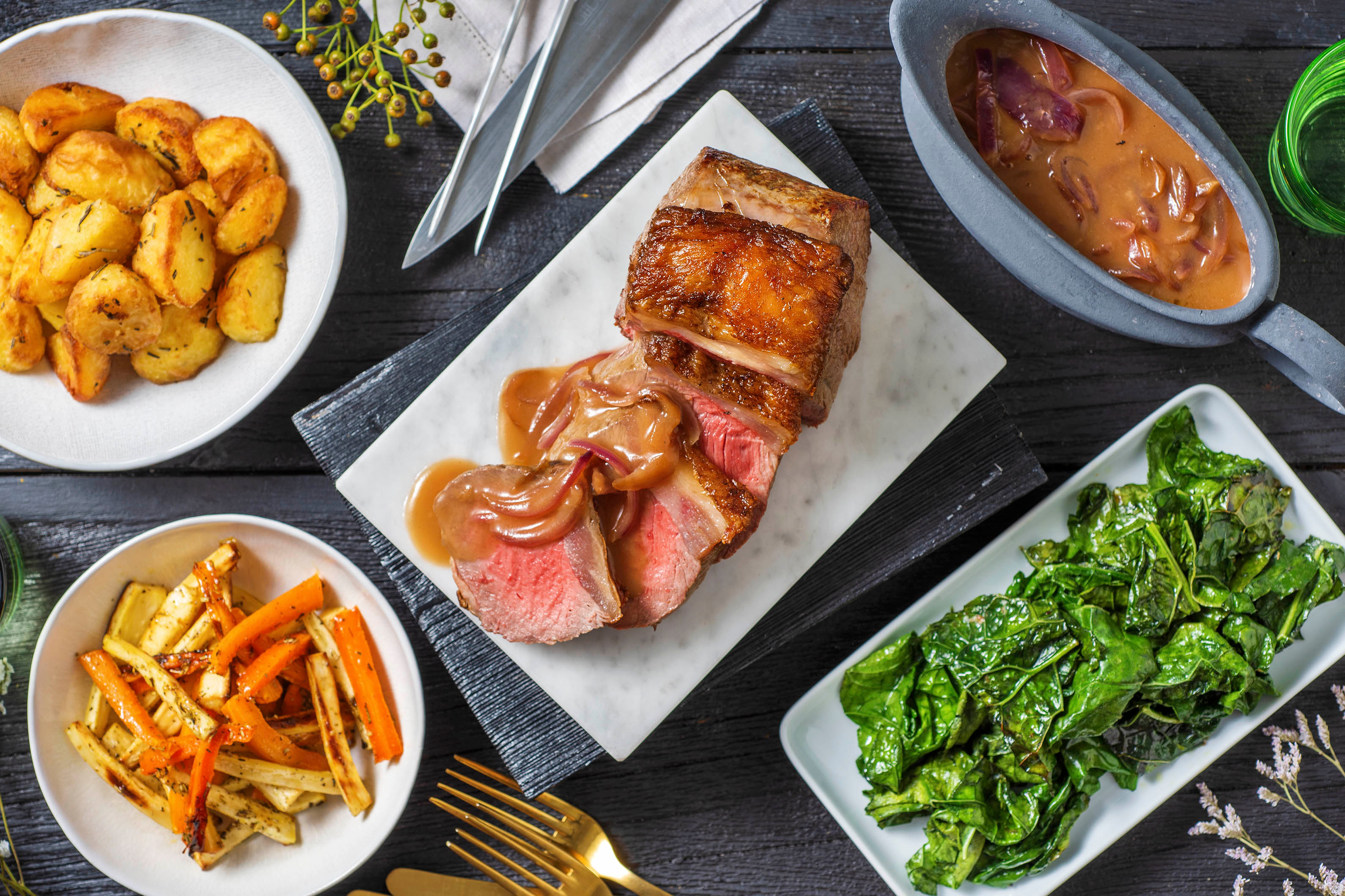 Roast Beef & Rosemary Potatoes