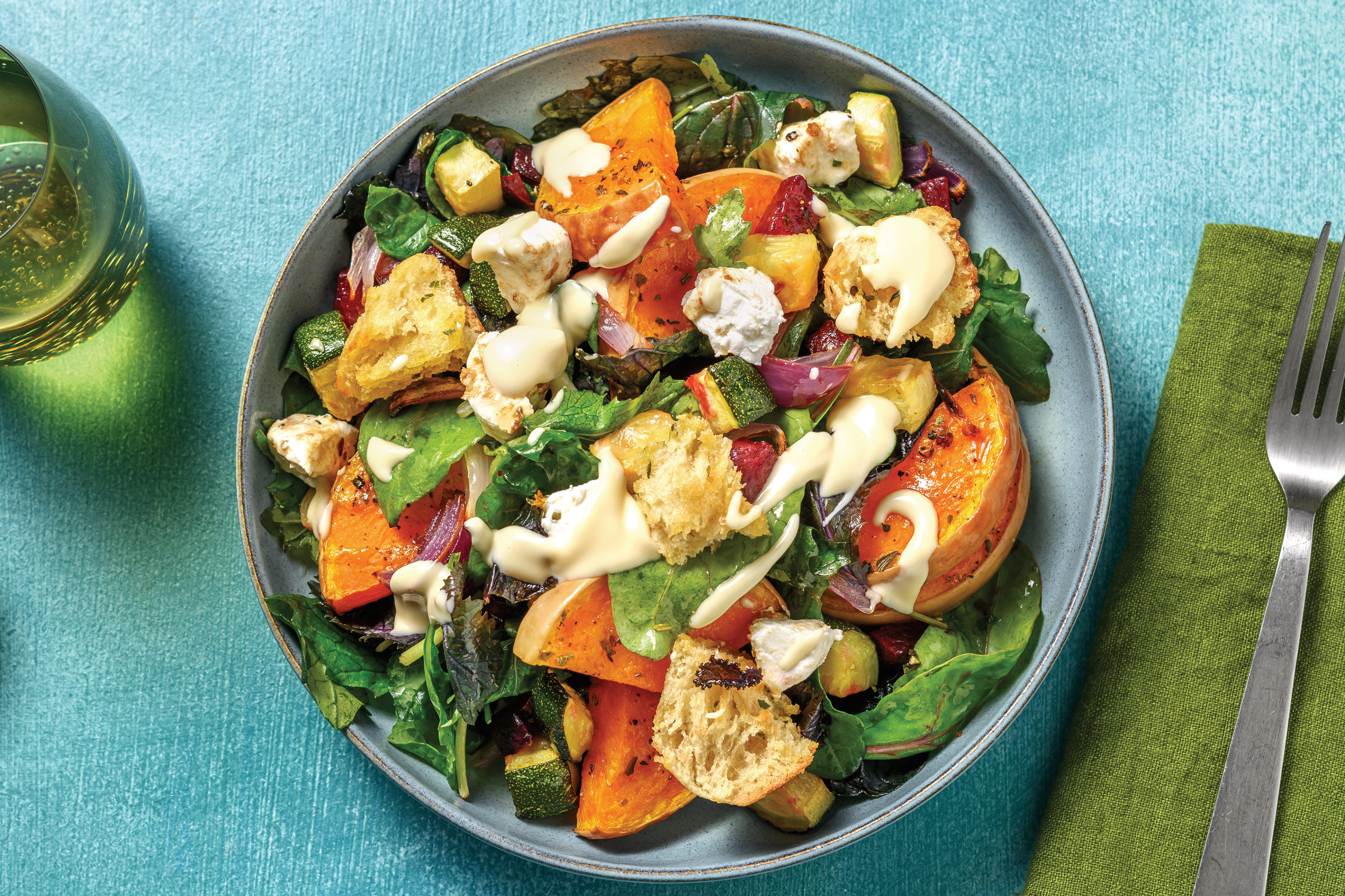 Roast Pumpkin & Goat Cheese Salad