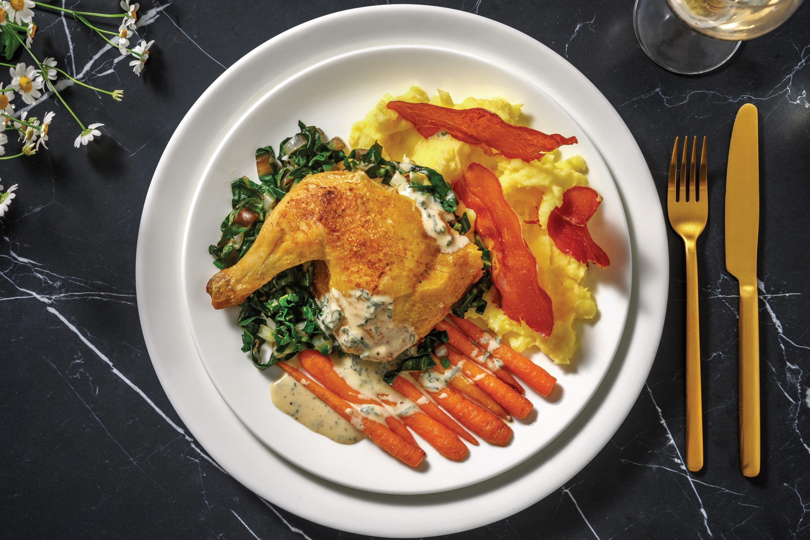 Roast Chicken & Creamy Sage Sauce