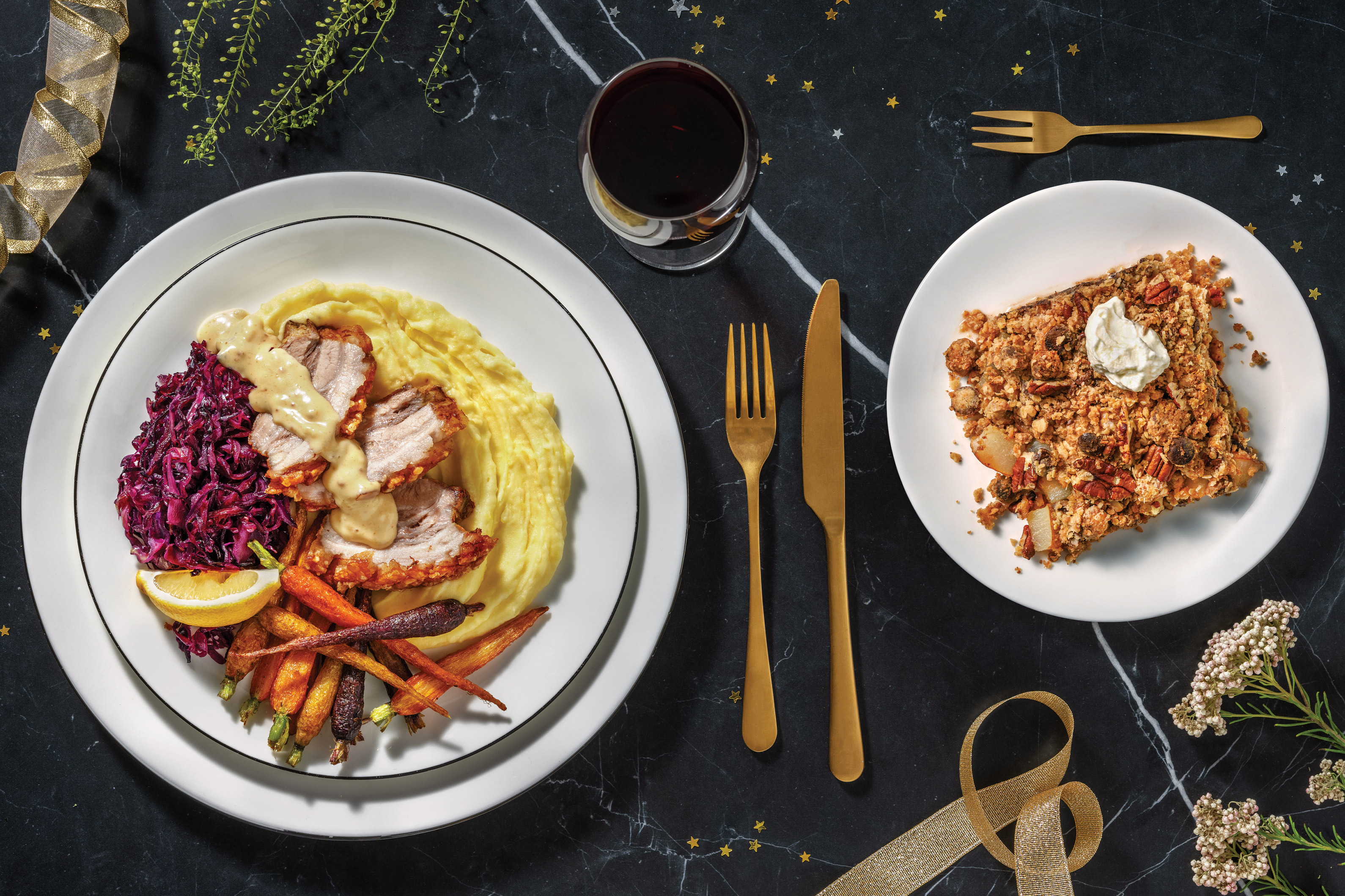 Roast Pork Belly & Creamy Garlic Sauce for Dinner