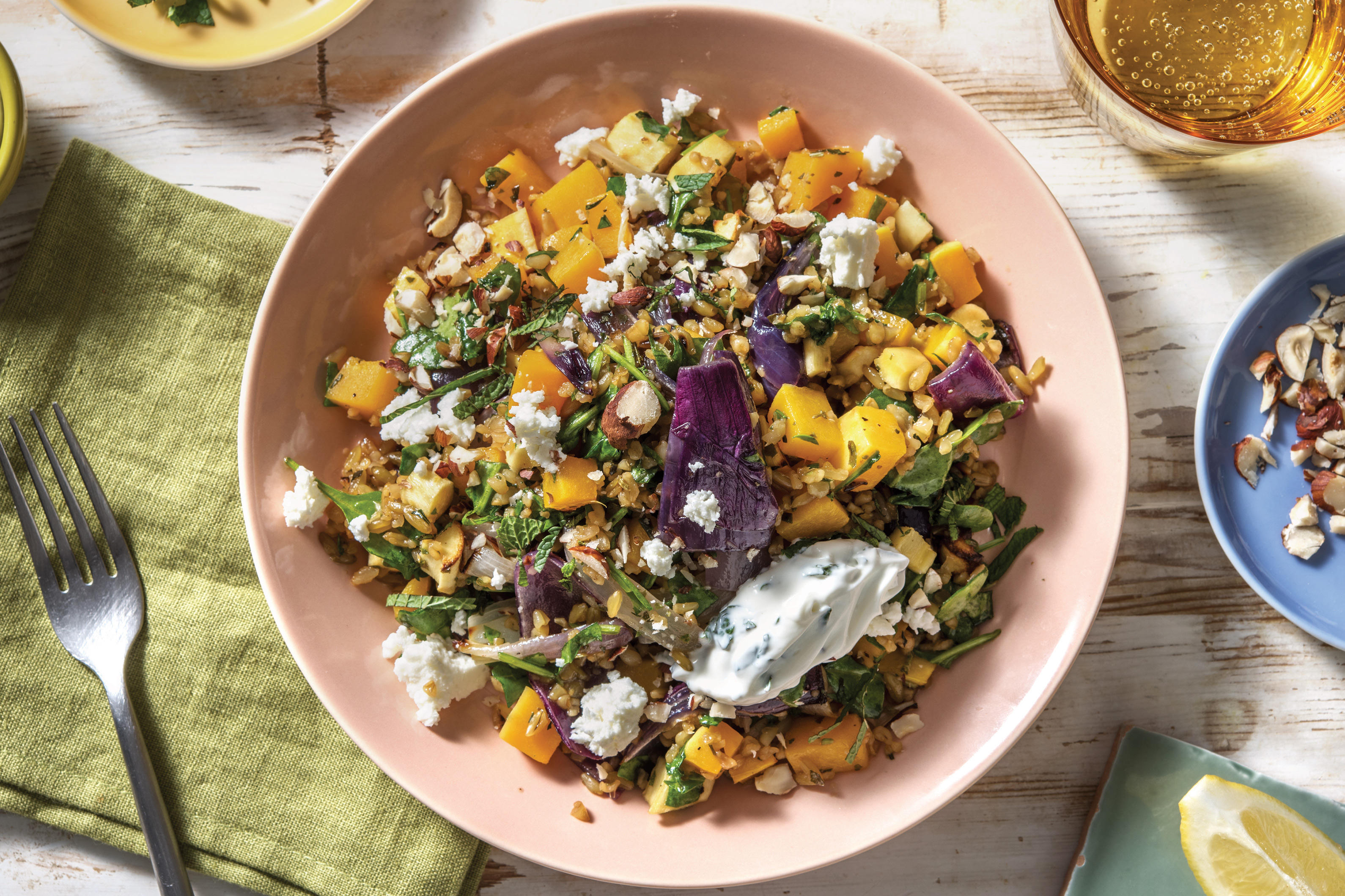 Pumpkin, Turnip & Veggie Freekeh Salad