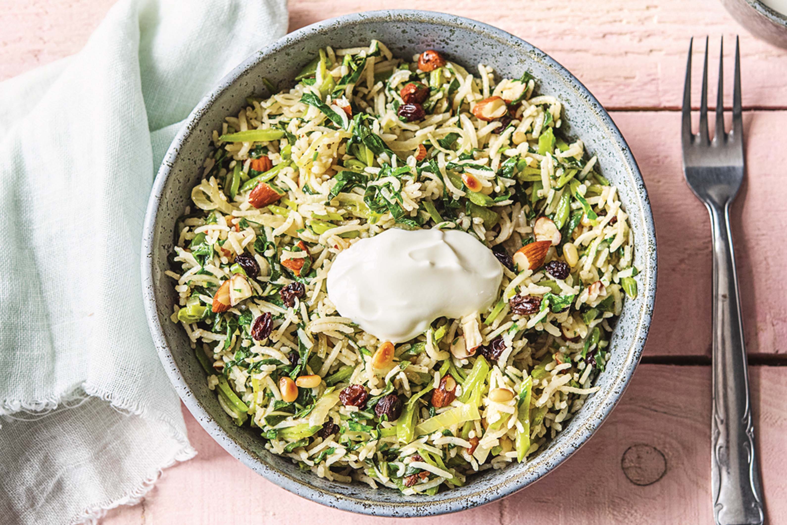 Roasted Almond & Pine Nut Pilaf
