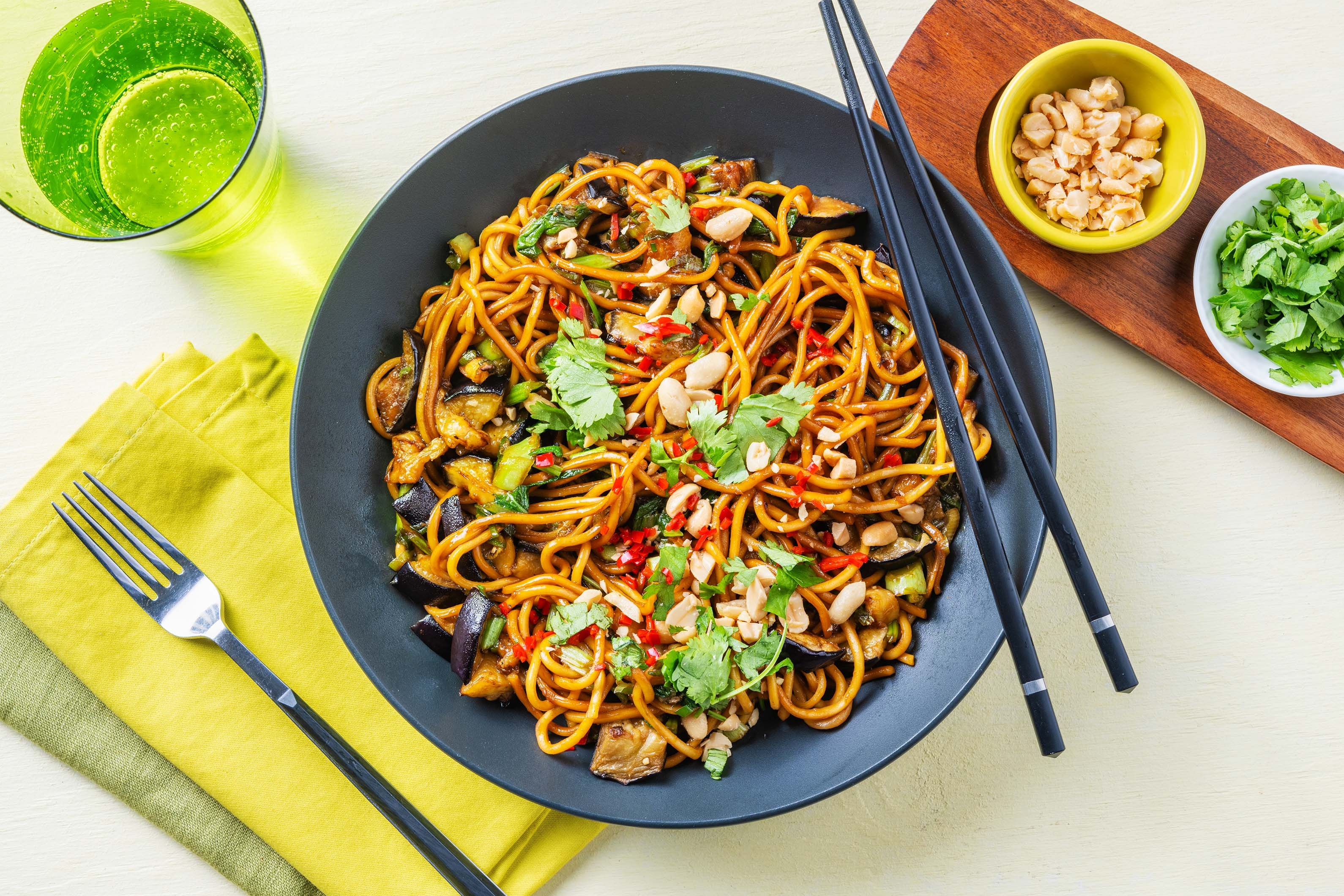 Roasted Aubergine Noodles