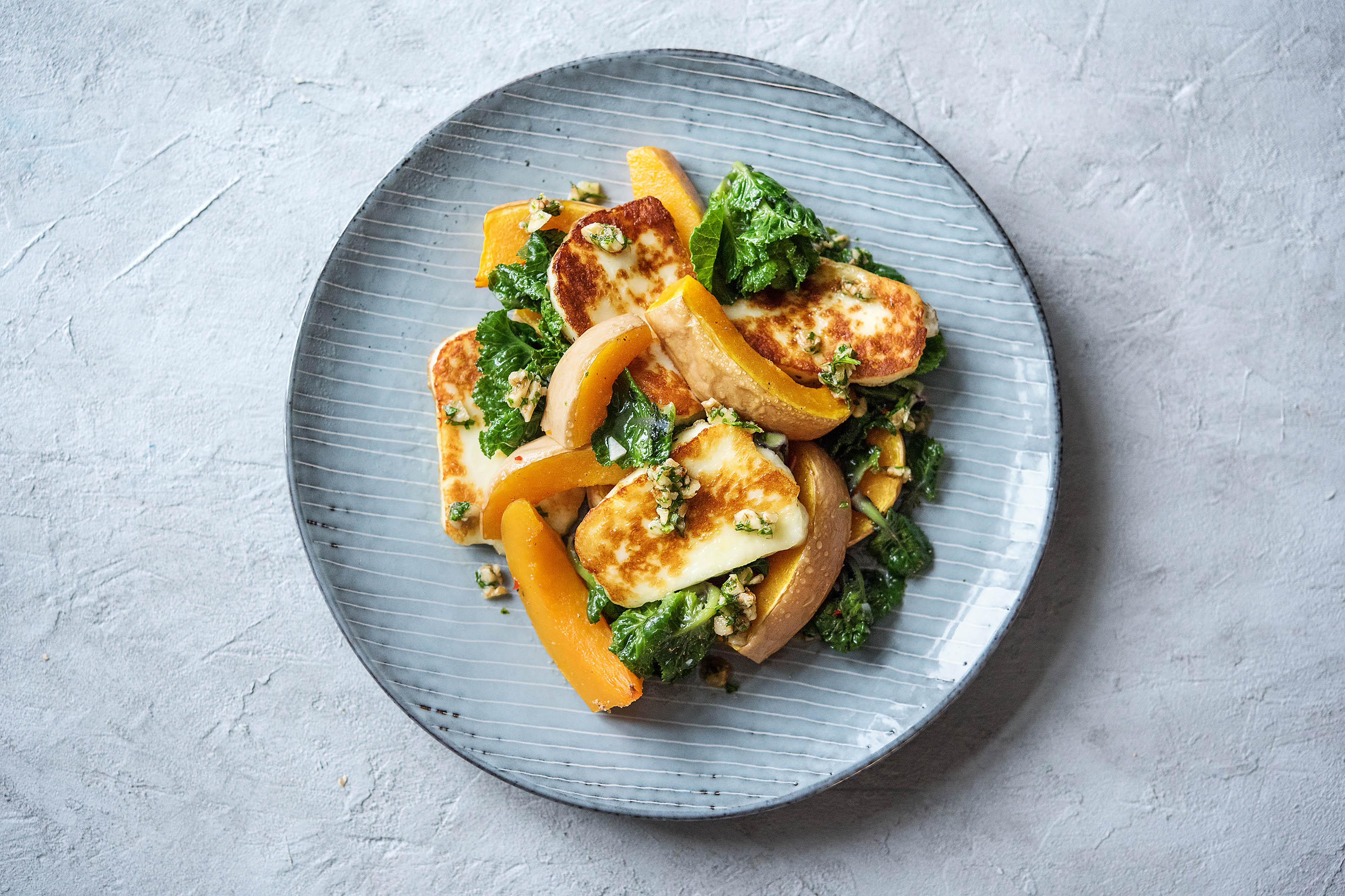 Roasted Butternut with Garlicky Kalettes