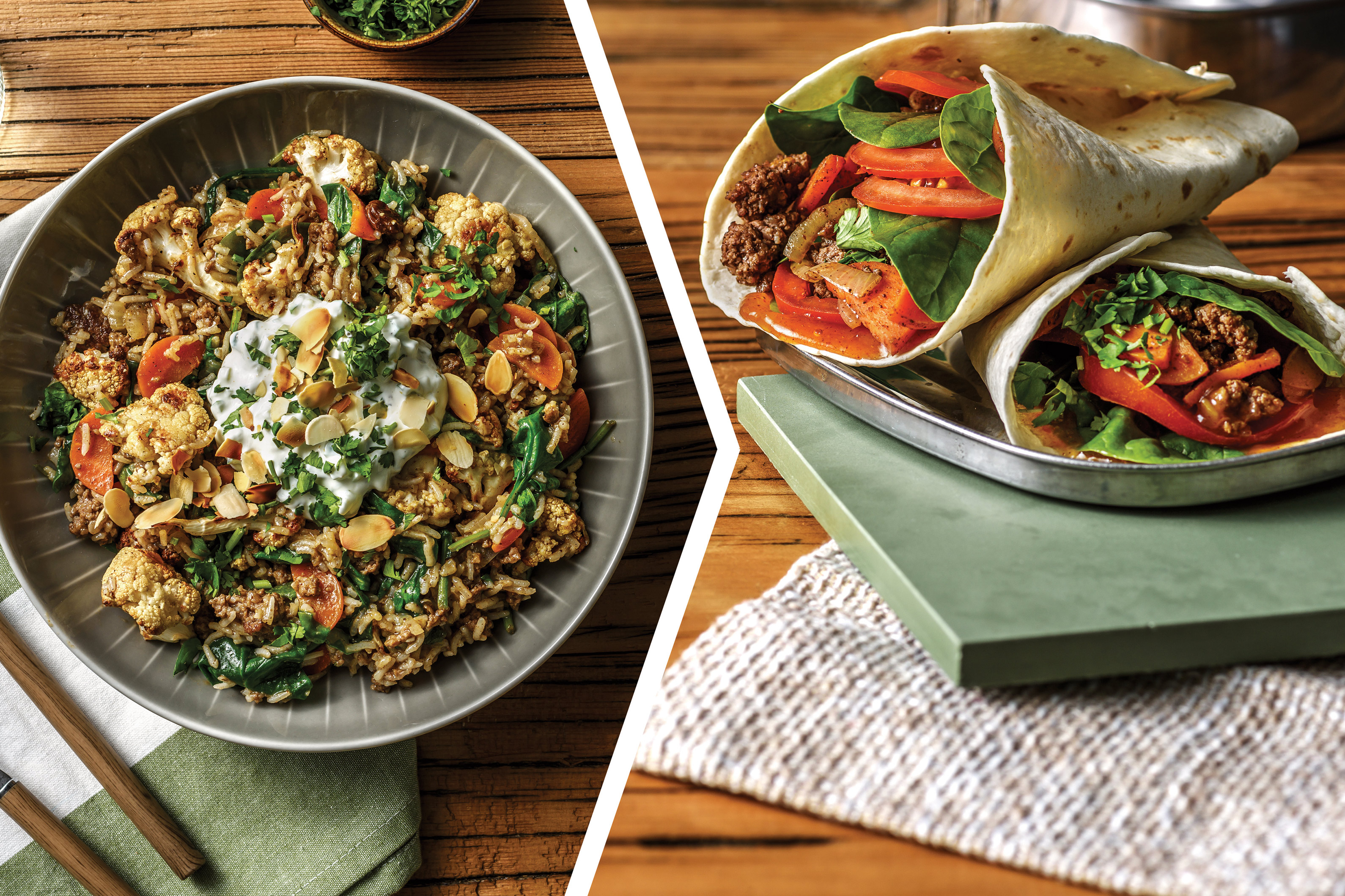 Roasted Cauliflower & Beef Biryani for Dinner