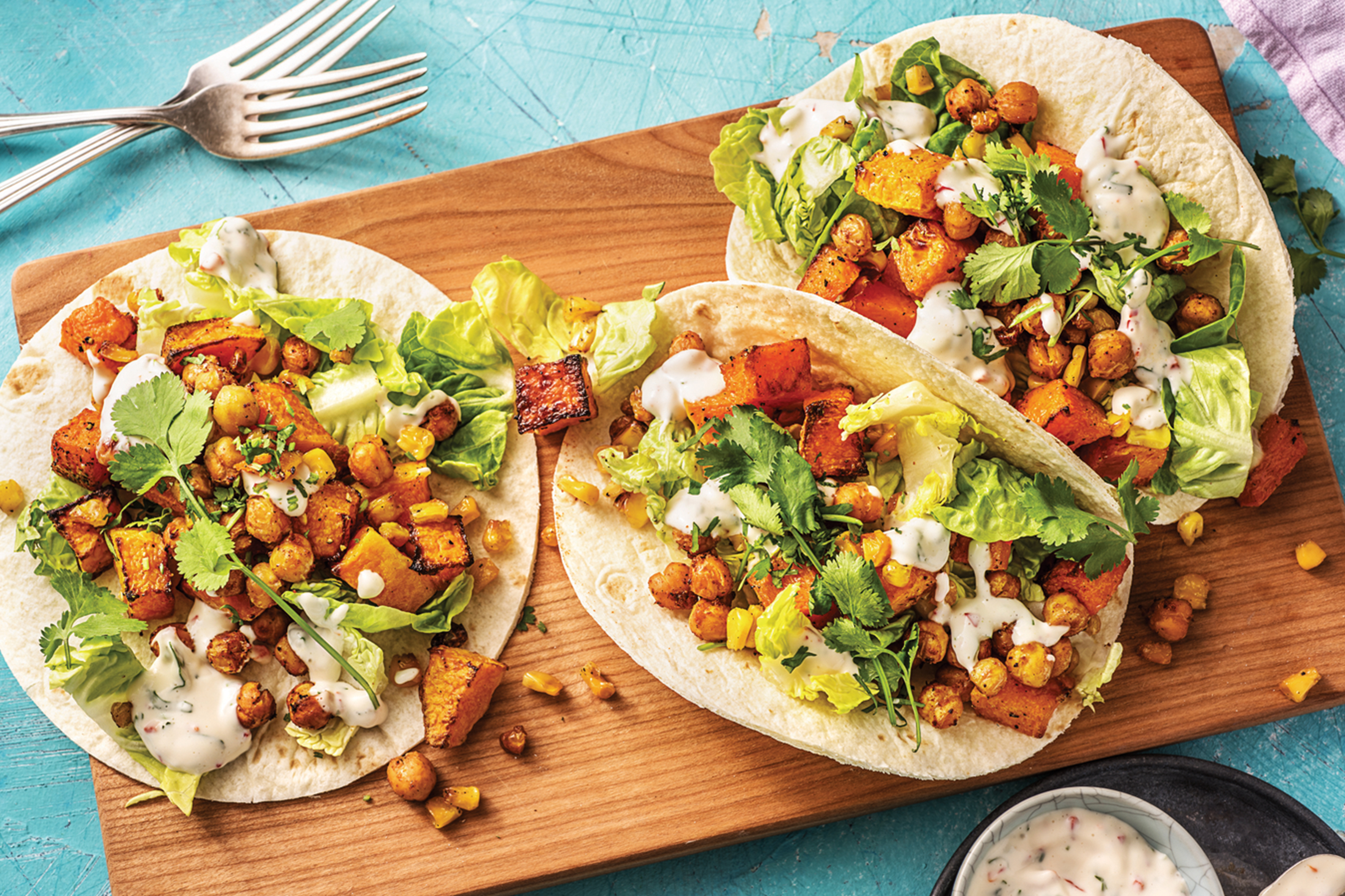 Roasted Chickpea & Veggie Tacos
