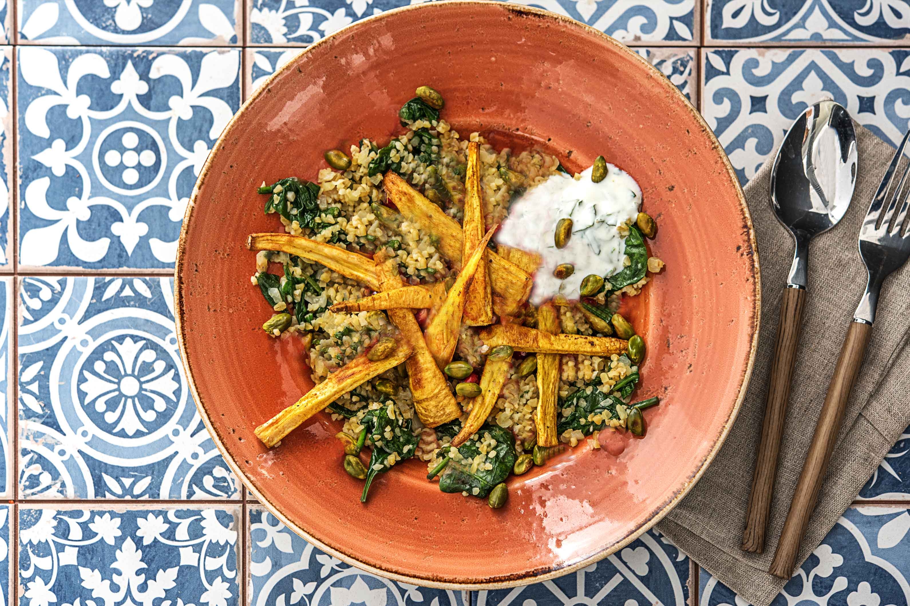 Roasted Curried Parsnips (V)