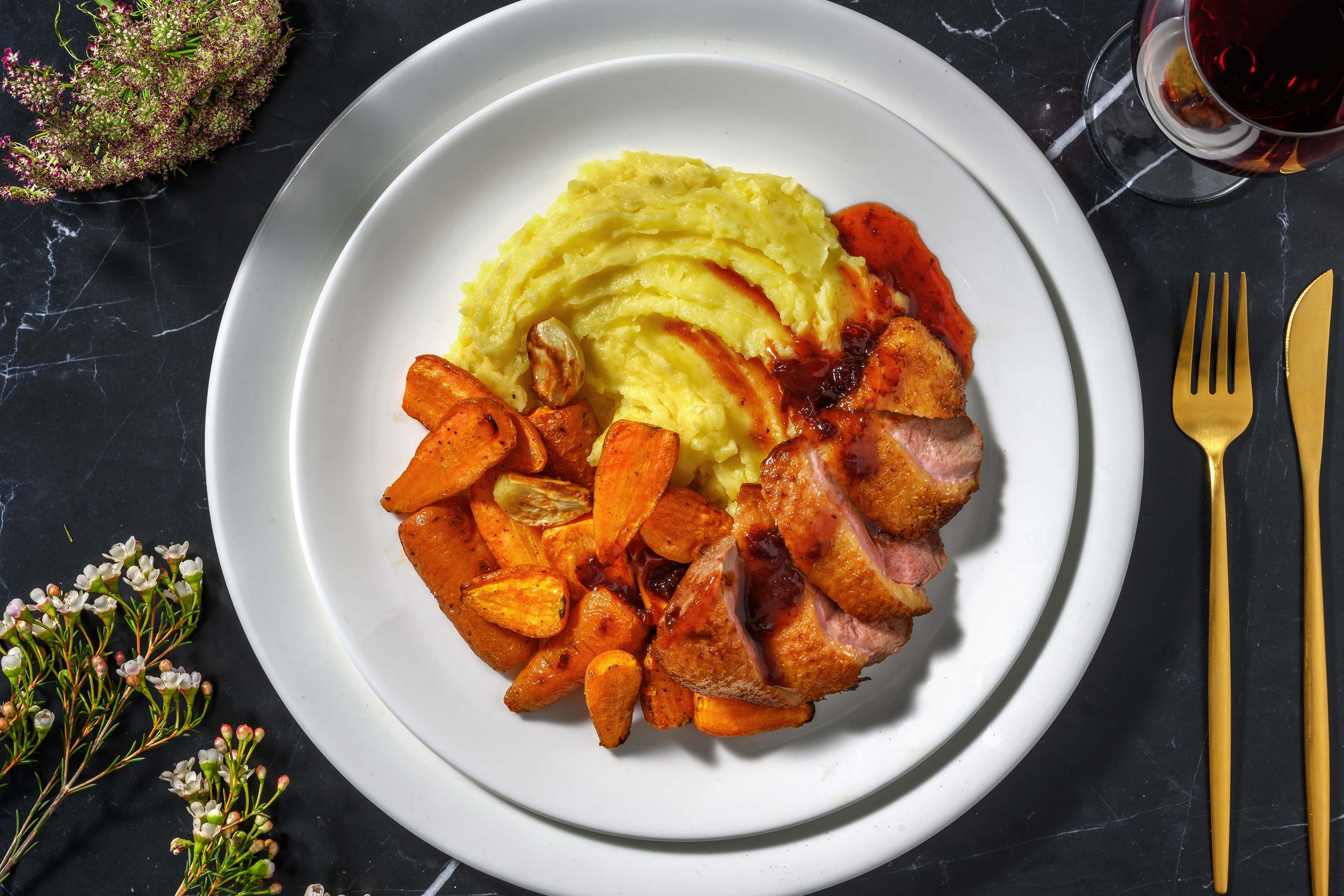 Roasted Duck Breast and Redcurrant Jus