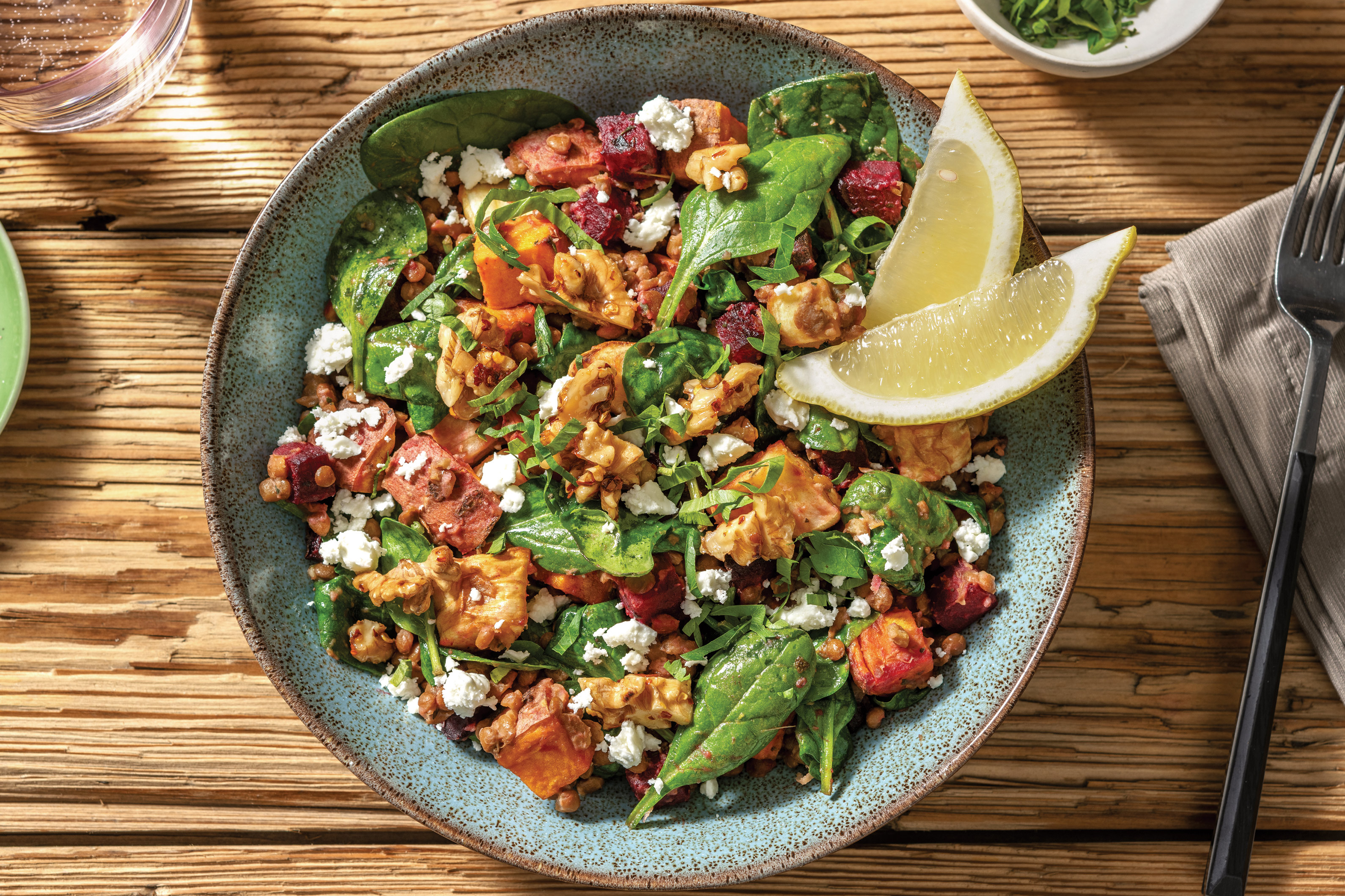Roasted Root Veggie & Lentil Salad