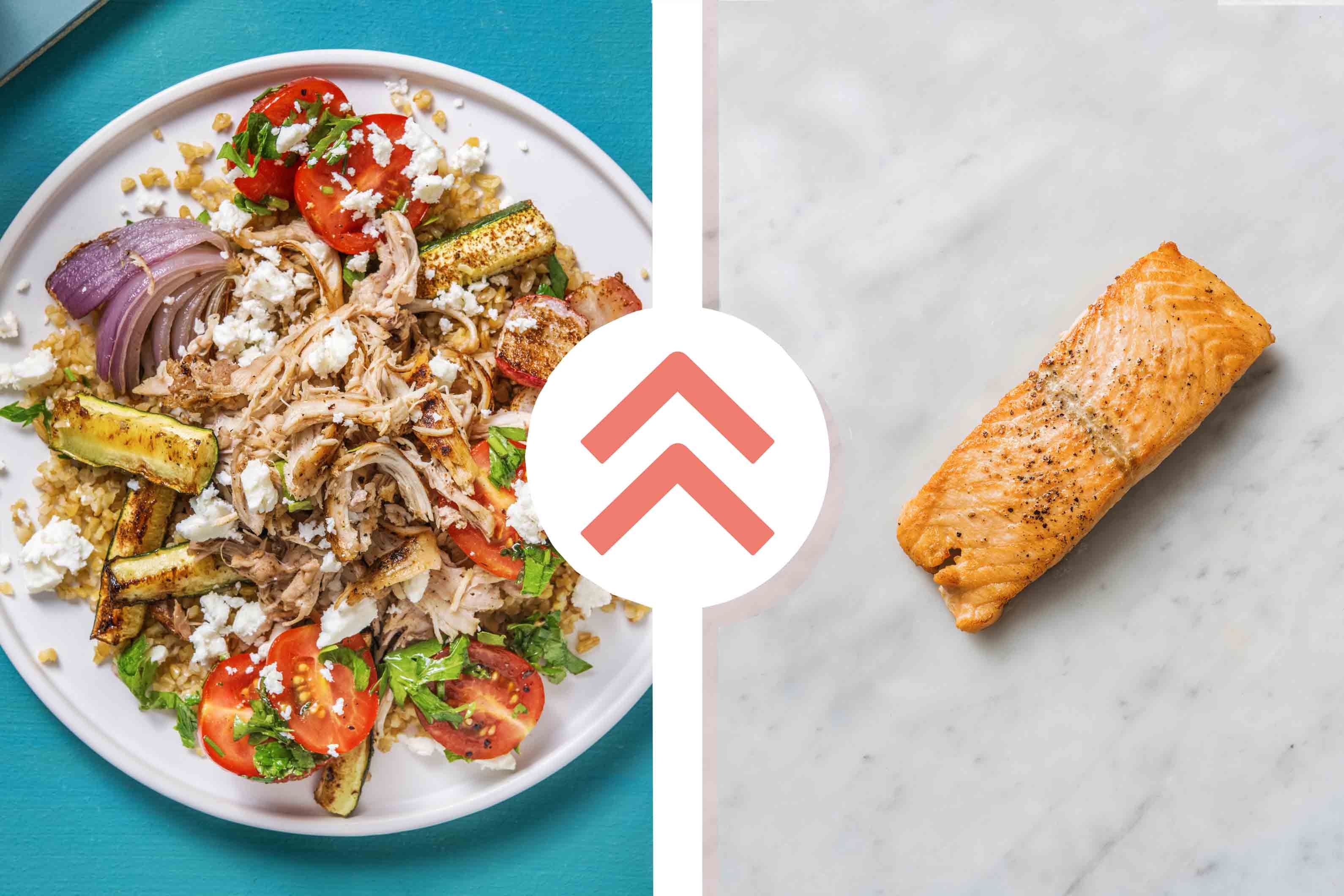 Roasted Salmon and Veggie Salad